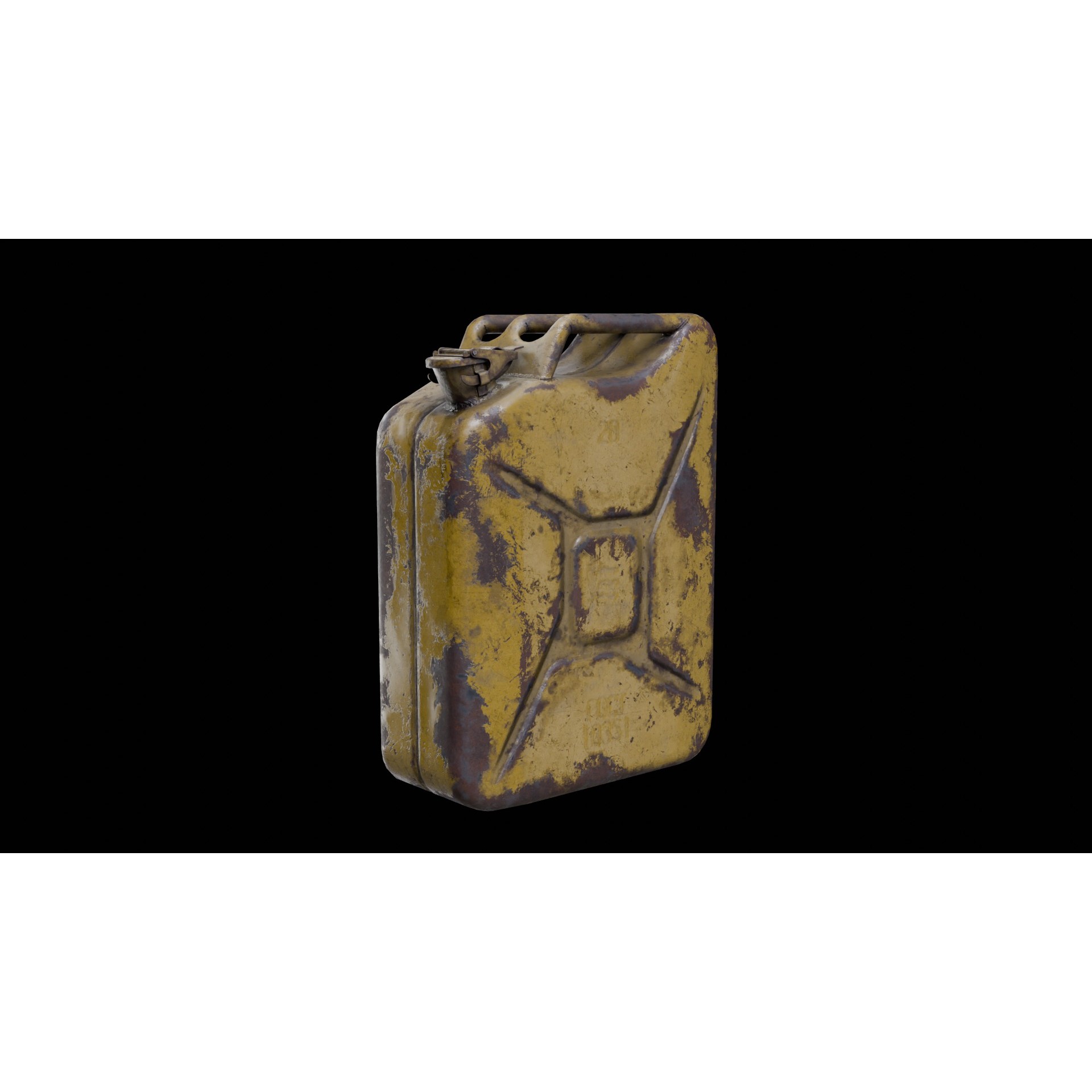 Soviet Fuel Canister - Low-Poly Game-Ready 3D Model - View 8