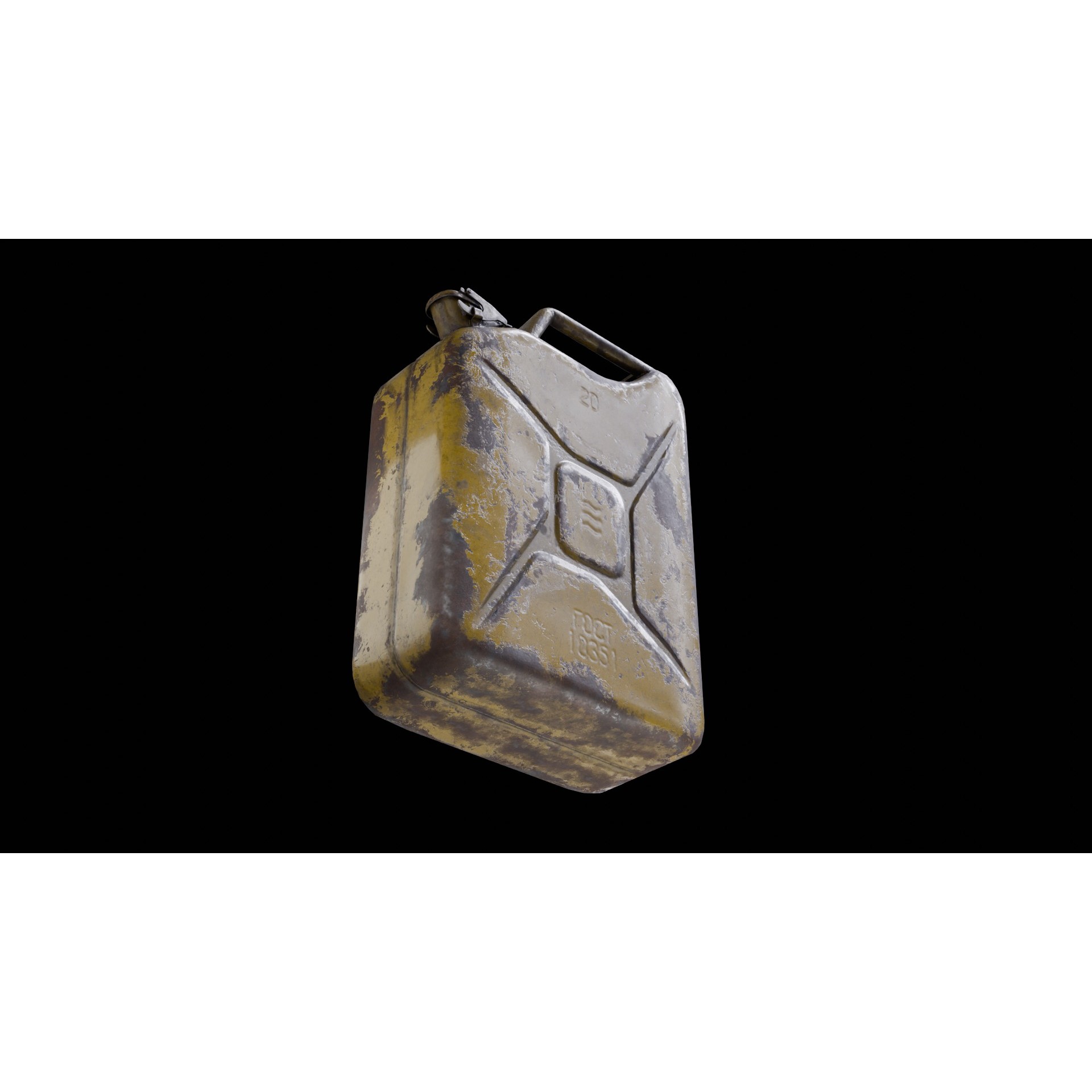 Soviet Fuel Canister - Low-Poly Game-Ready 3D Model - View 9
