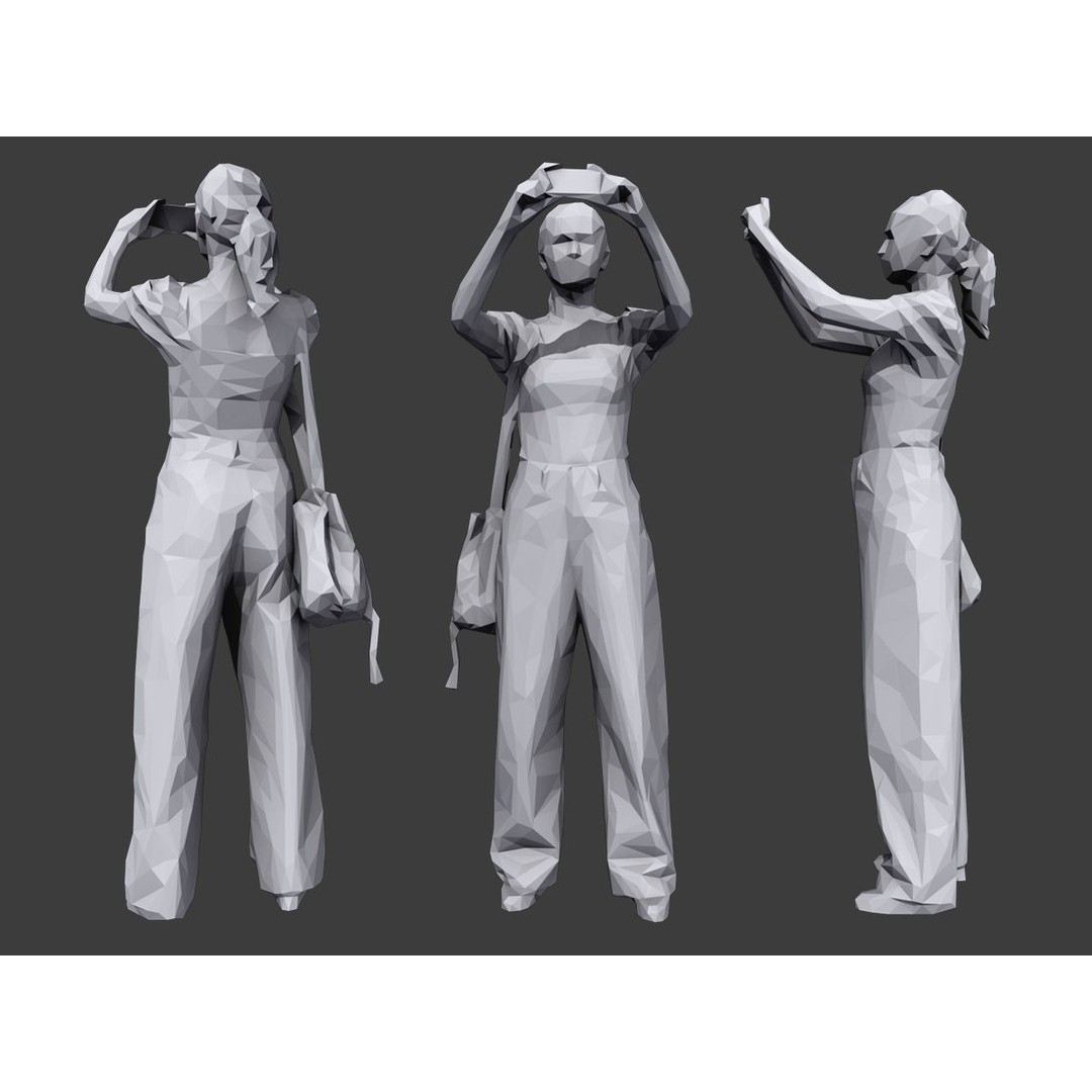 Casual Character 3D Model – Low Poly Stylized People Pack, FBX