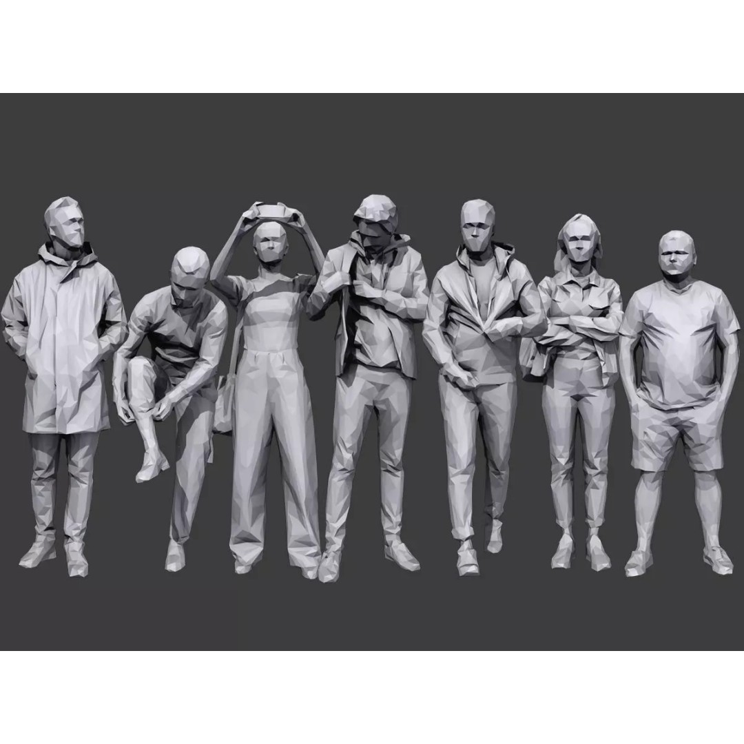 Casual Character 3D Model – Low Poly Stylized People Pack, FBX - View 2