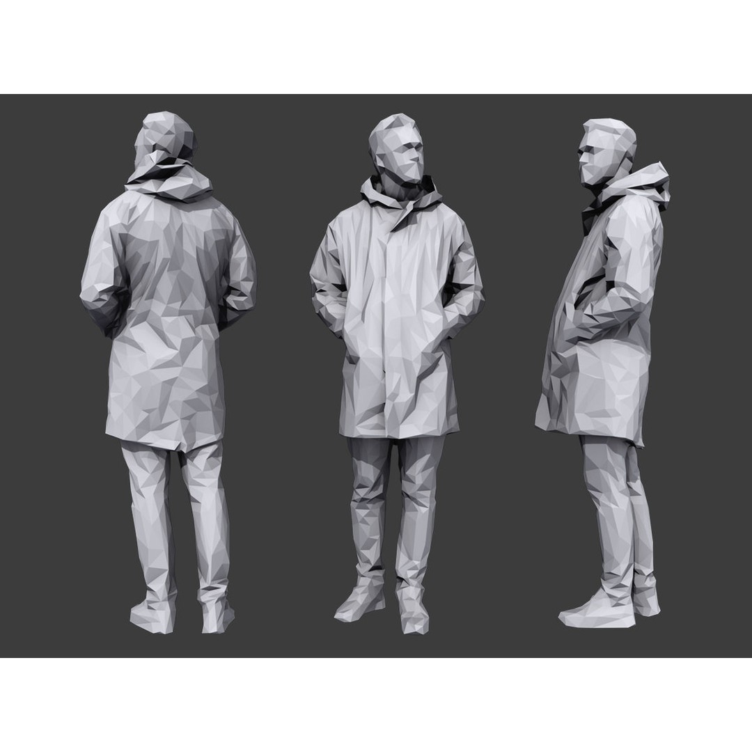 Casual Character 3D Model – Low Poly Stylized People Pack, FBX - View 3