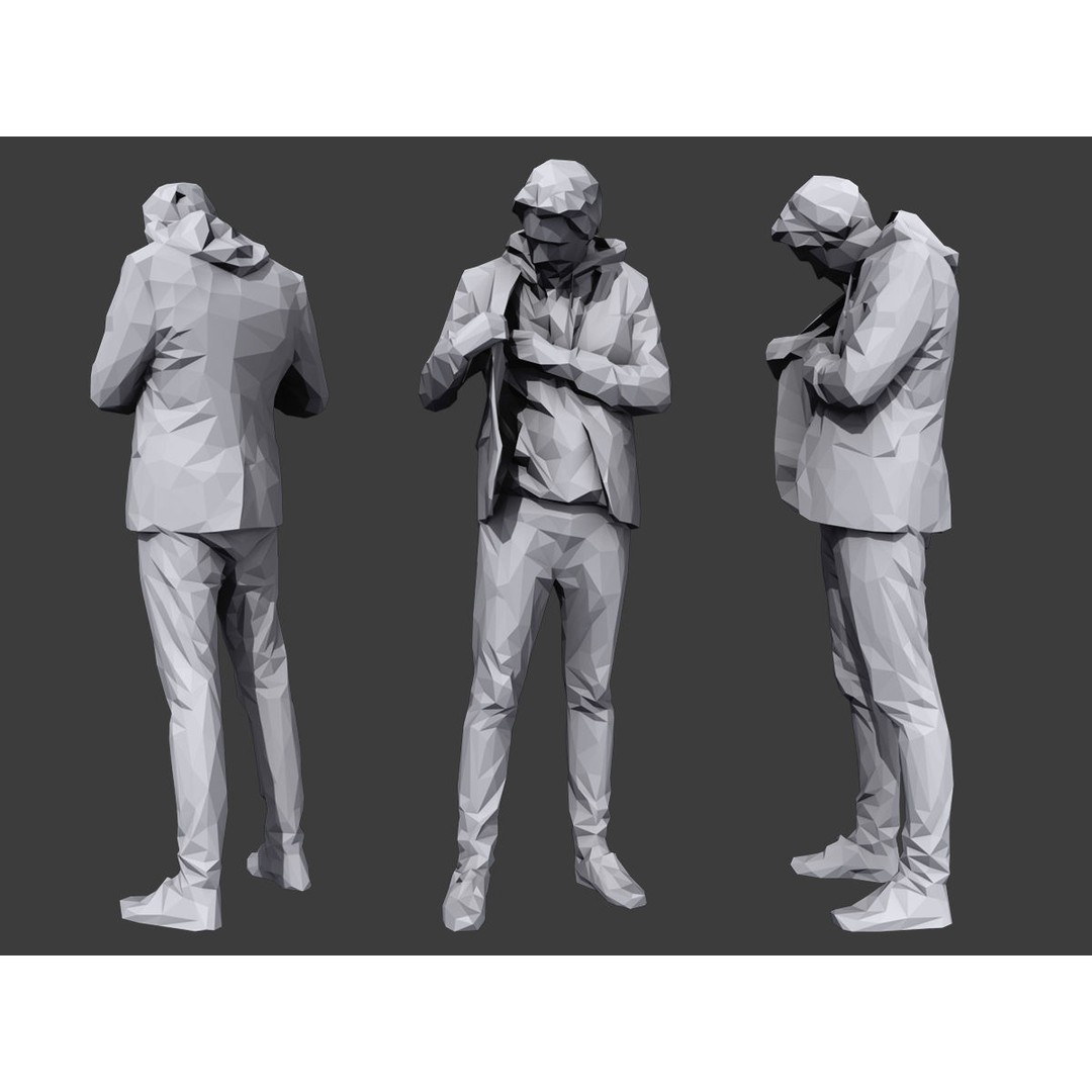 Casual Character 3D Model – Low Poly Stylized People Pack, FBX - View 5