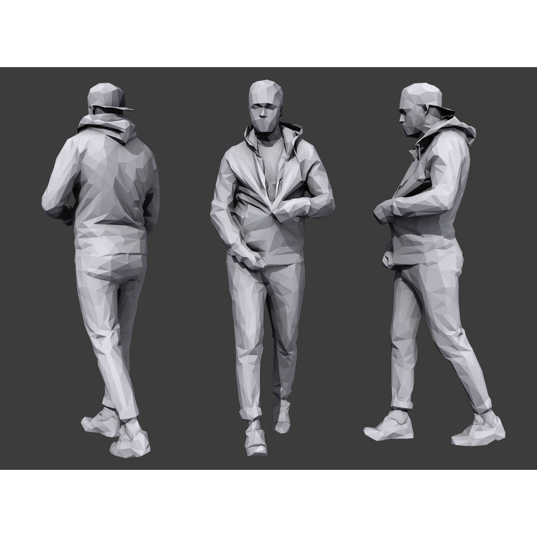 Casual Character 3D Model – Low Poly Stylized People Pack, FBX - View 6
