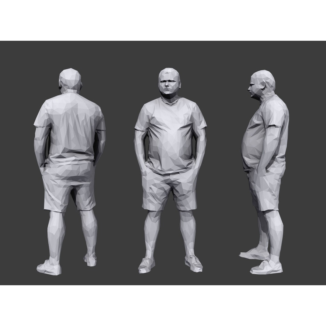 Casual Character 3D Model – Low Poly Stylized People Pack, FBX - View 7
