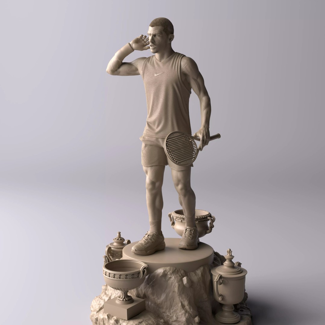 Carlos Alcaraz 3D Model – Premium Collectible Diorama, FBX/OBJ - View 10
