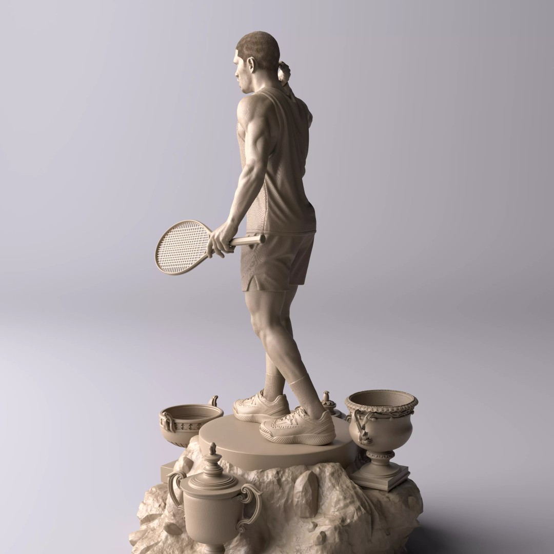 Carlos Alcaraz 3D Model – Premium Collectible Diorama, FBX/OBJ - View 13