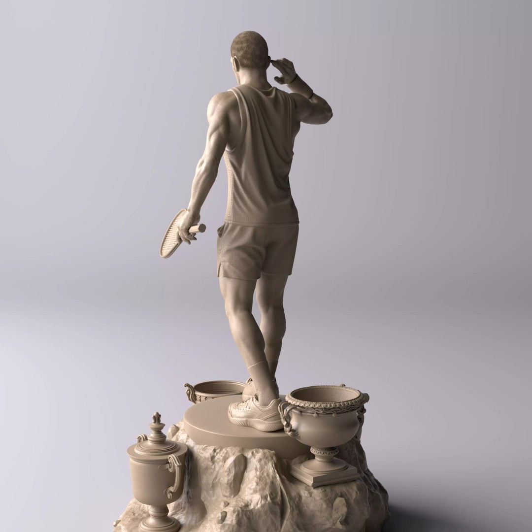 Carlos Alcaraz 3D Model – Premium Collectible Diorama, FBX/OBJ - View 14