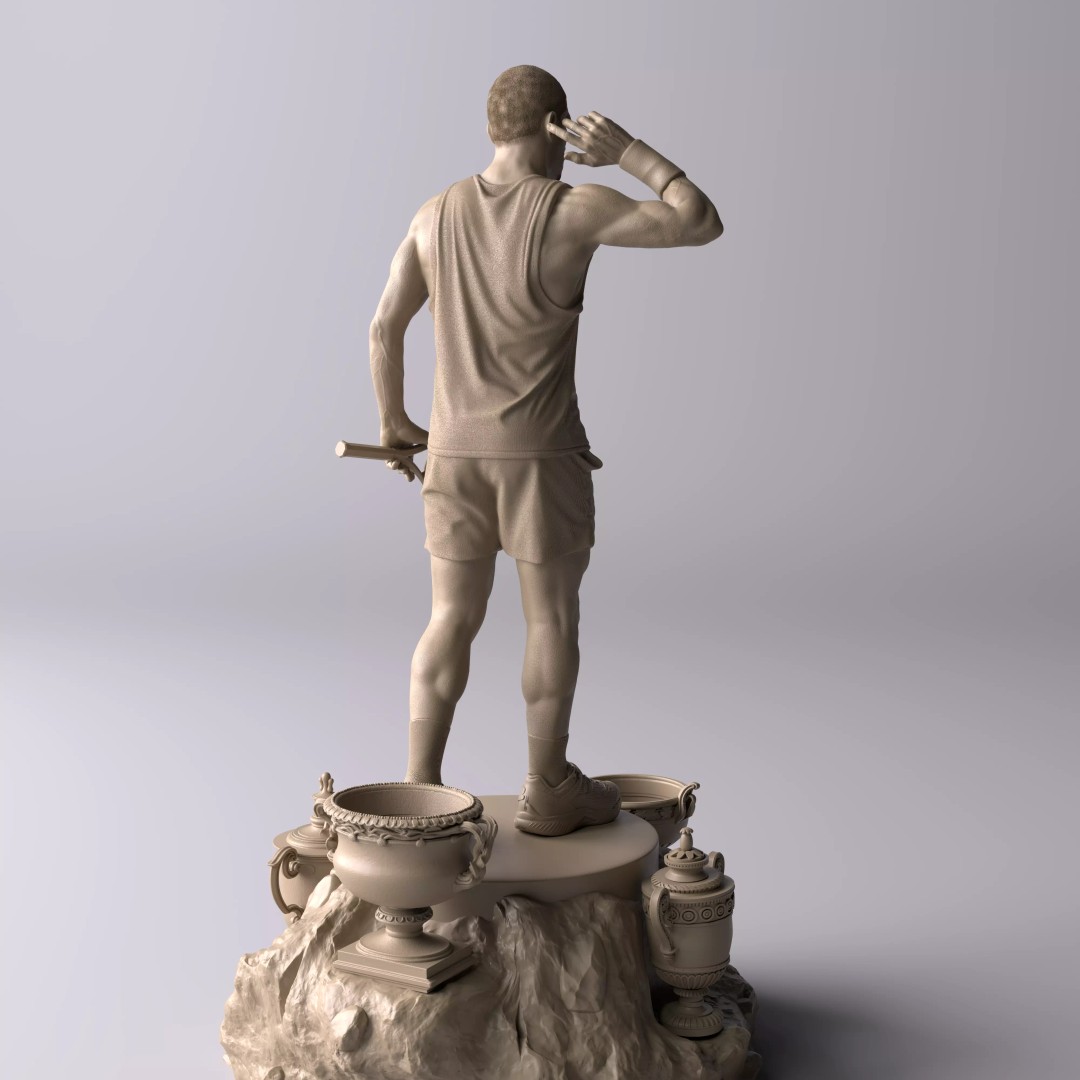 Carlos Alcaraz 3D Model – Premium Collectible Diorama, FBX/OBJ - View 16