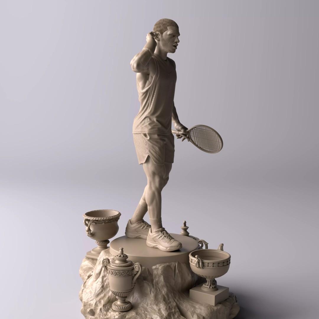 Carlos Alcaraz 3D Model – Premium Collectible Diorama, FBX/OBJ - View 19