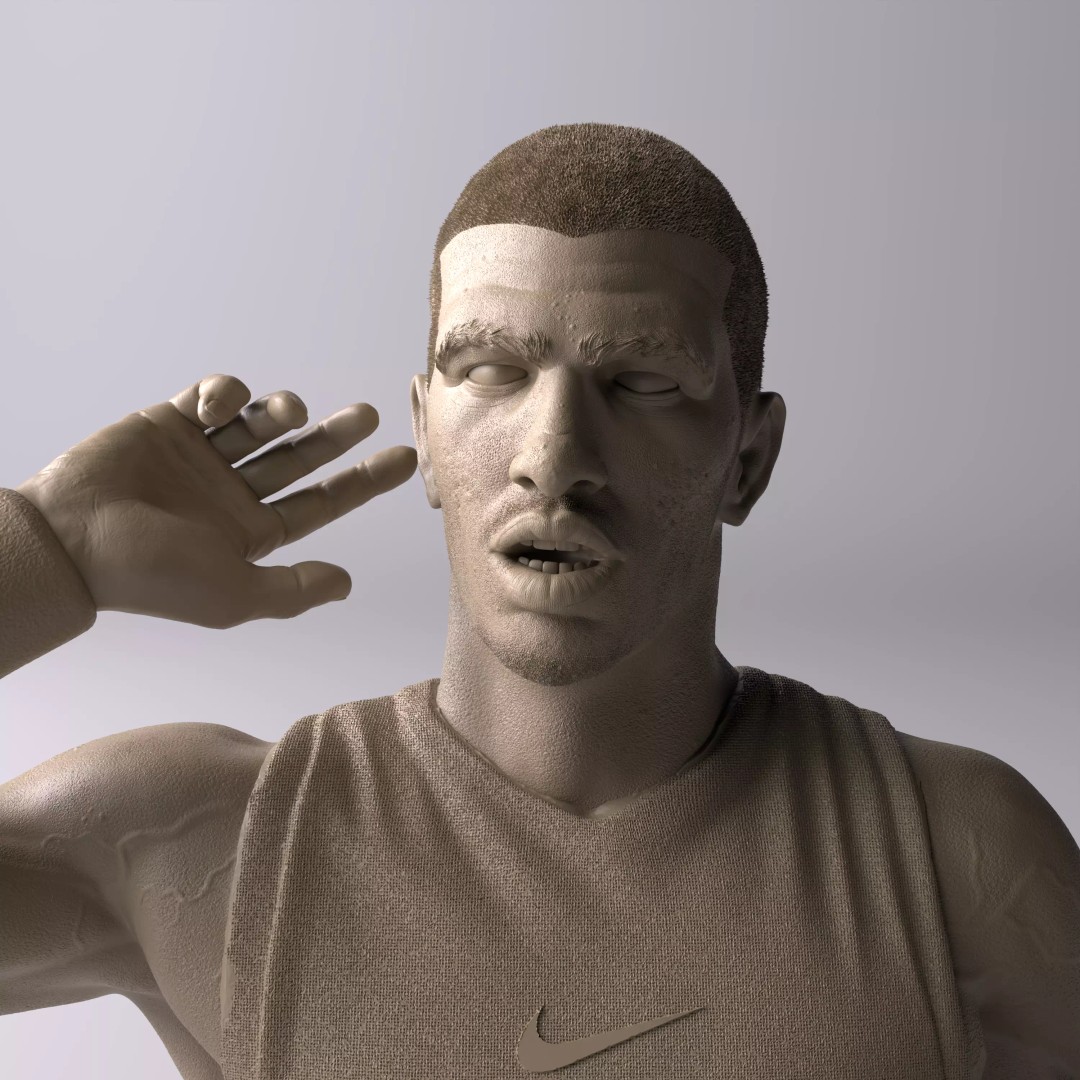Carlos Alcaraz 3D Model – Premium Collectible Diorama, FBX/OBJ - View 4