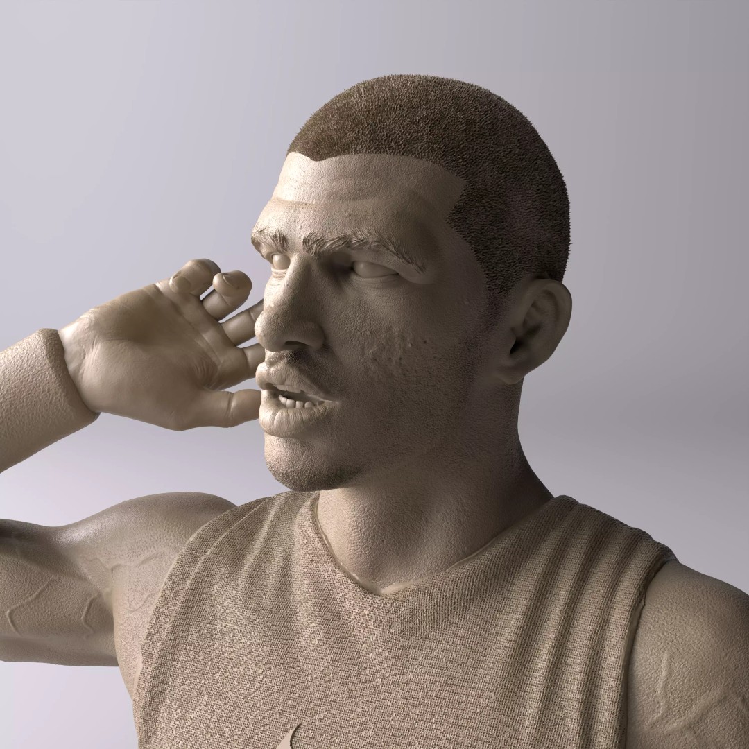 Carlos Alcaraz 3D Model – Premium Collectible Diorama, FBX/OBJ - View 5