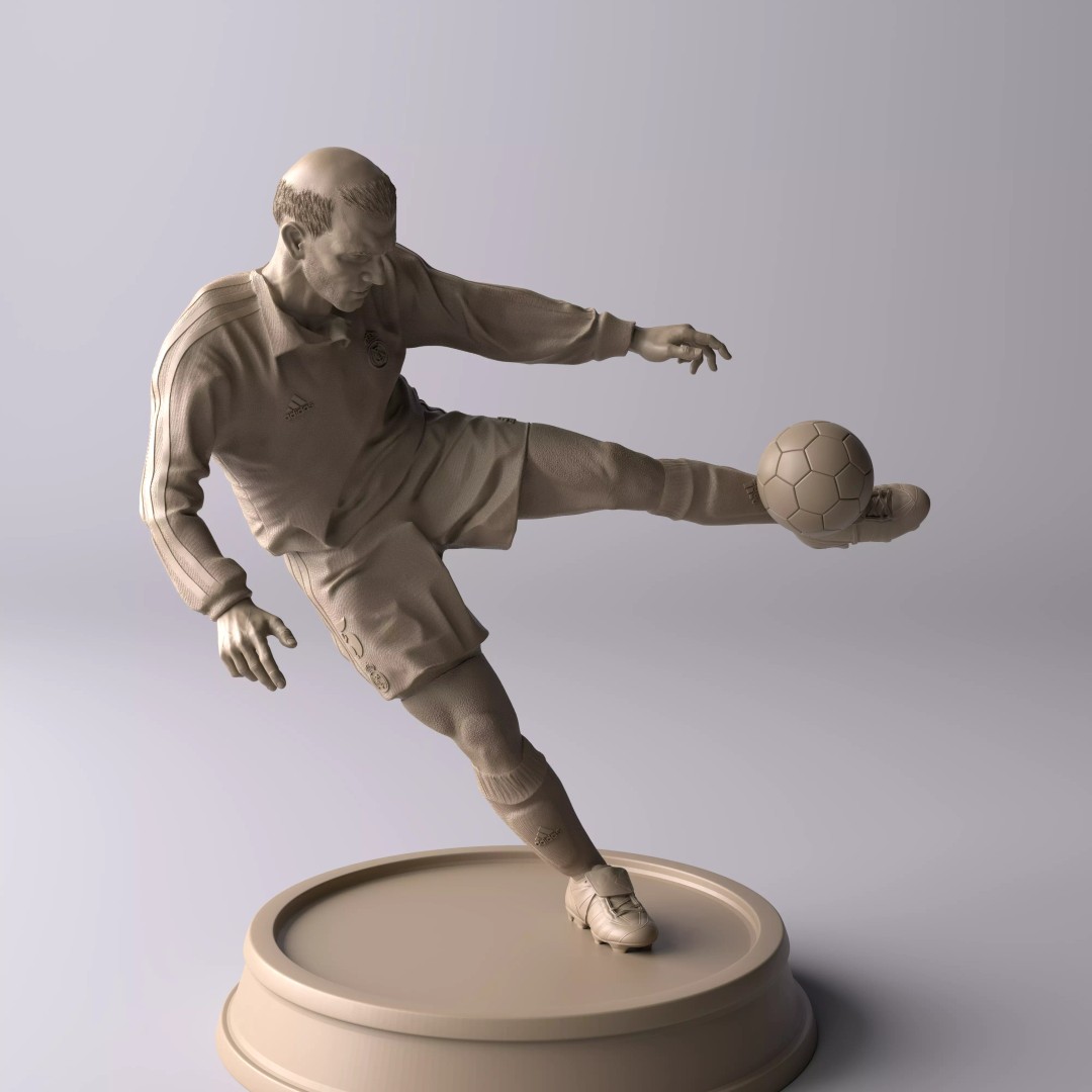 Zinedine Zidane 3D Model – Premium Collectible Statue for Printing