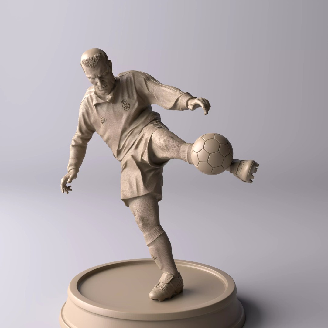 Zinedine Zidane 3D Model – Premium Collectible Statue for Printing - View 10
