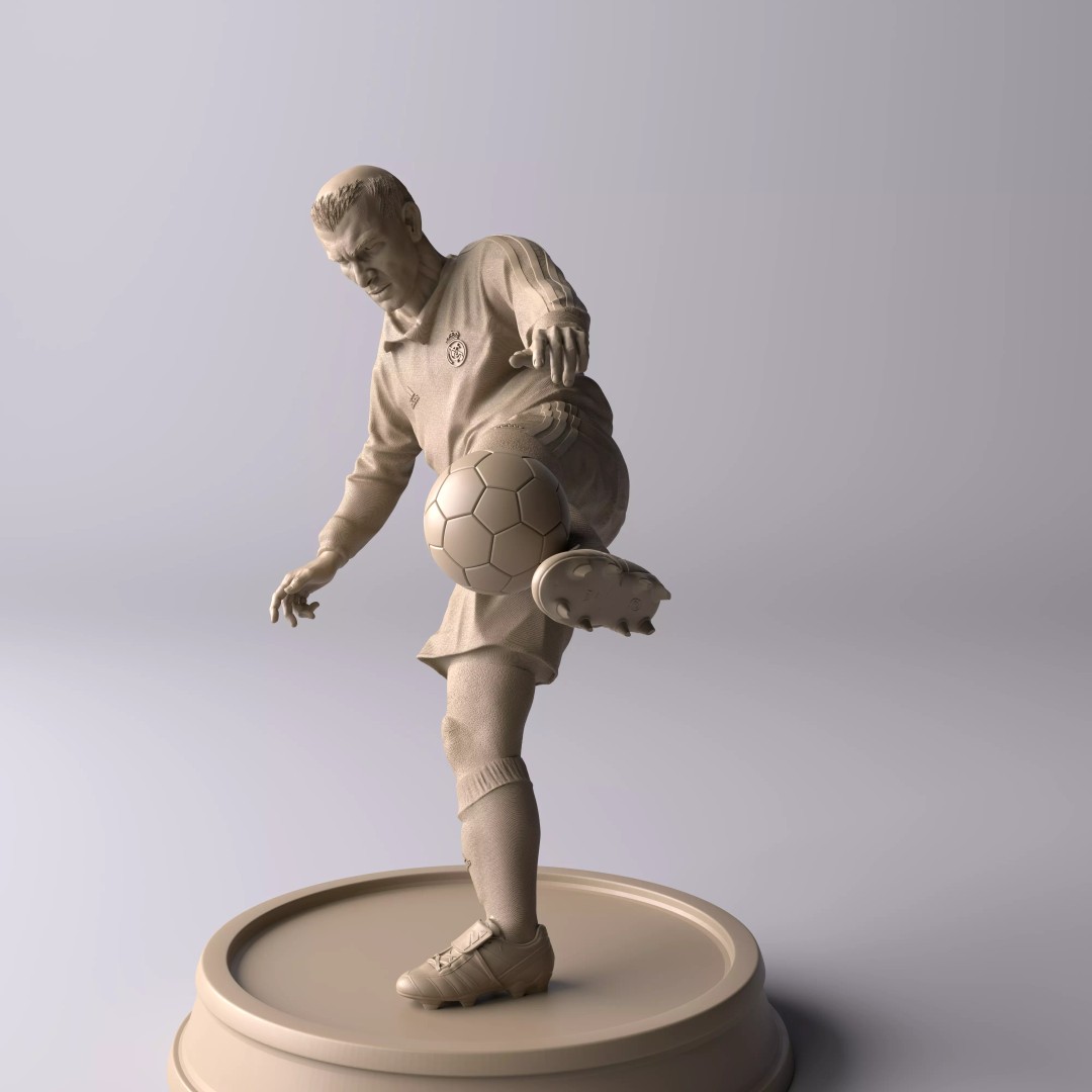 Zinedine Zidane 3D Model – Premium Collectible Statue for Printing - View 11