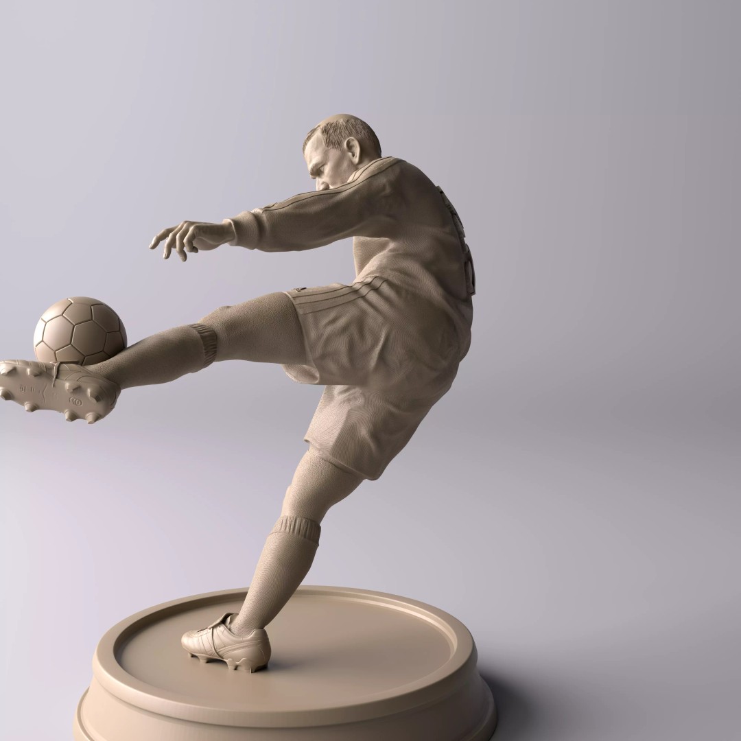 Zinedine Zidane 3D Model – Premium Collectible Statue for Printing - View 13