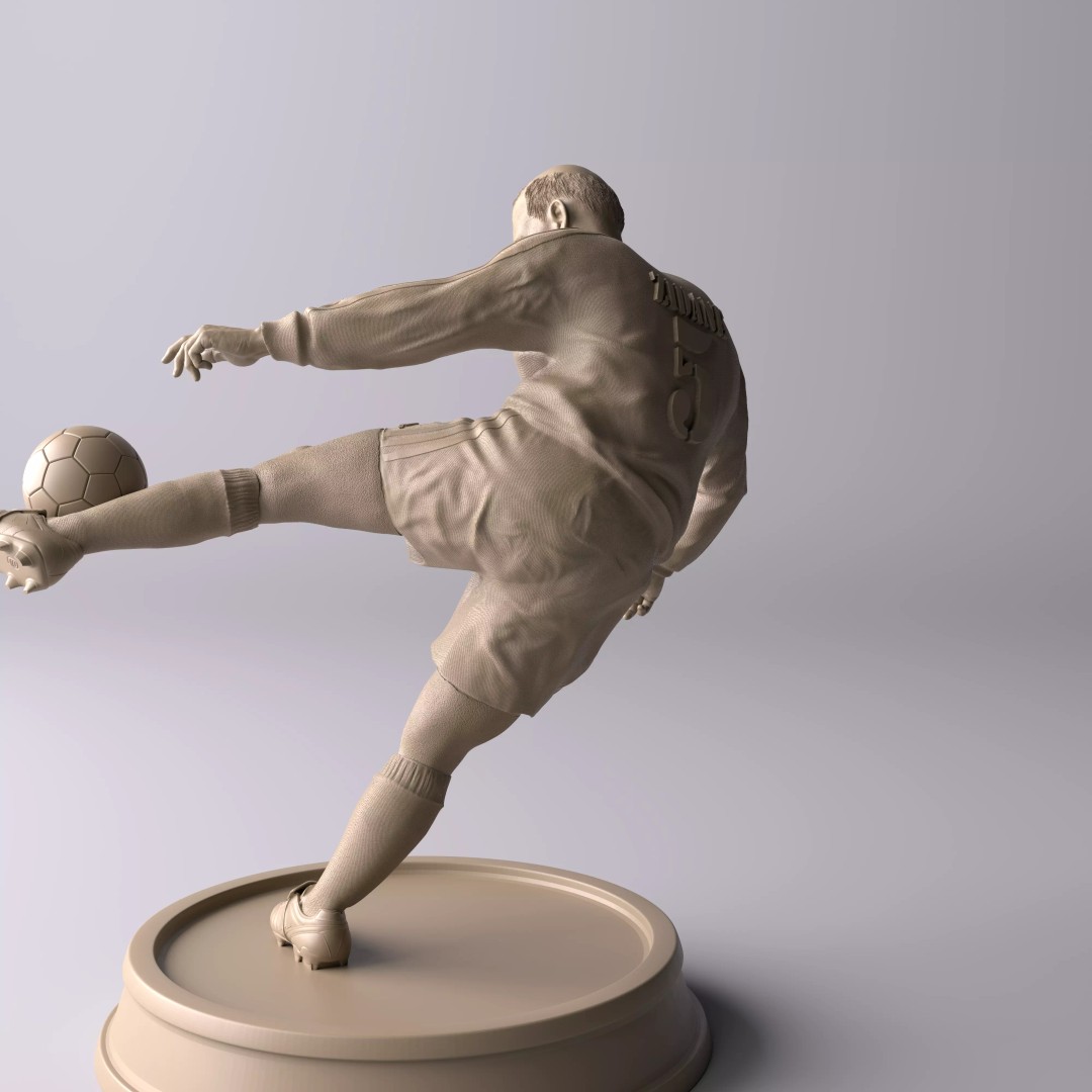 Zinedine Zidane 3D Model – Premium Collectible Statue for Printing - View 14