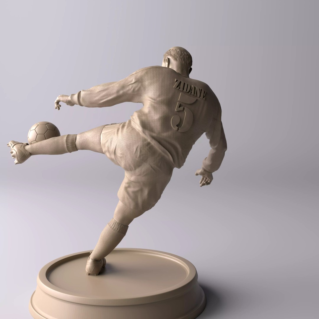 Zinedine Zidane 3D Model – Premium Collectible Statue for Printing - View 15