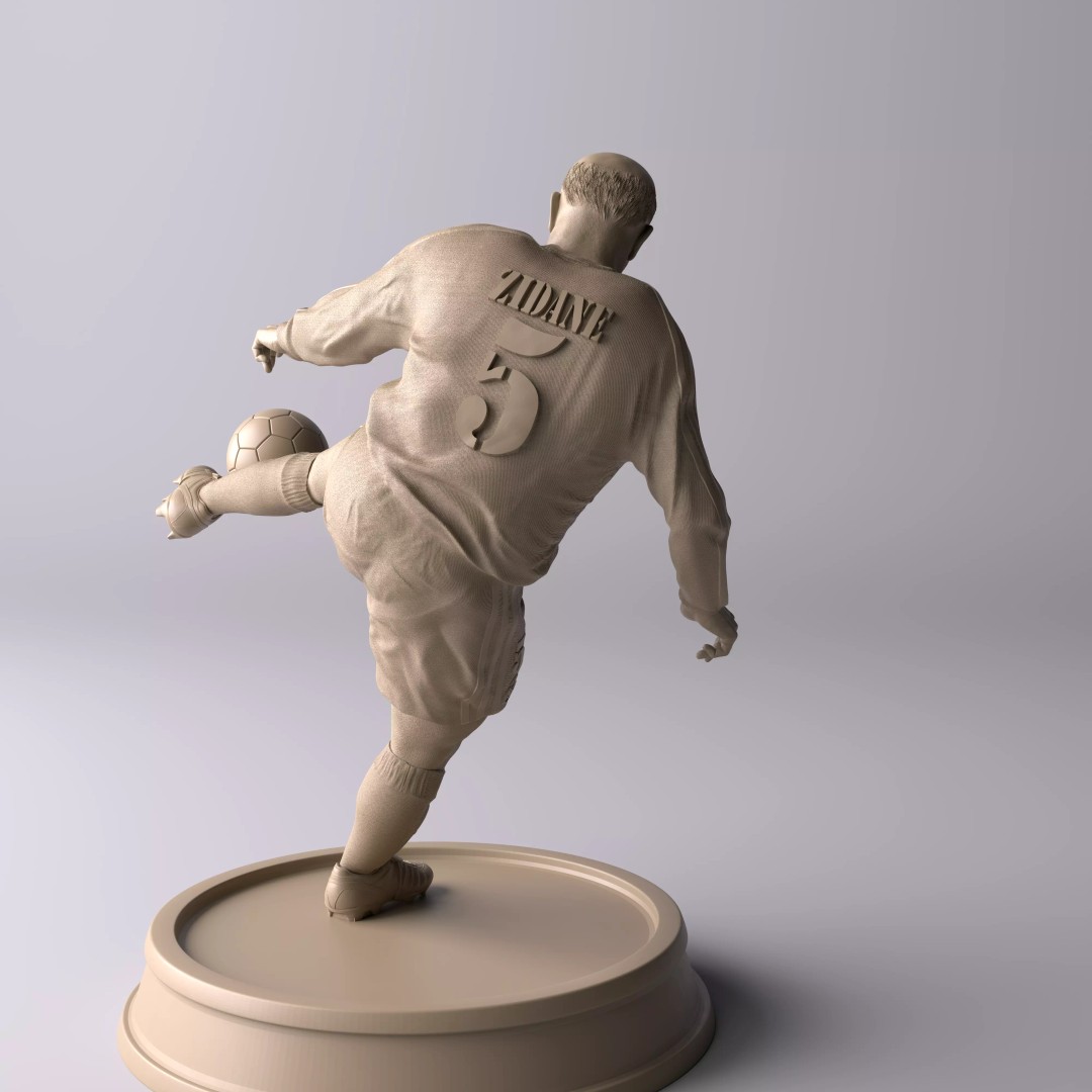 Zinedine Zidane 3D Model – Premium Collectible Statue for Printing - View 16