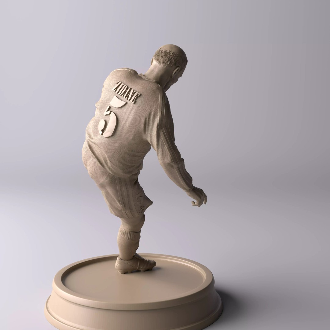 Zinedine Zidane 3D Model – Premium Collectible Statue for Printing - View 17