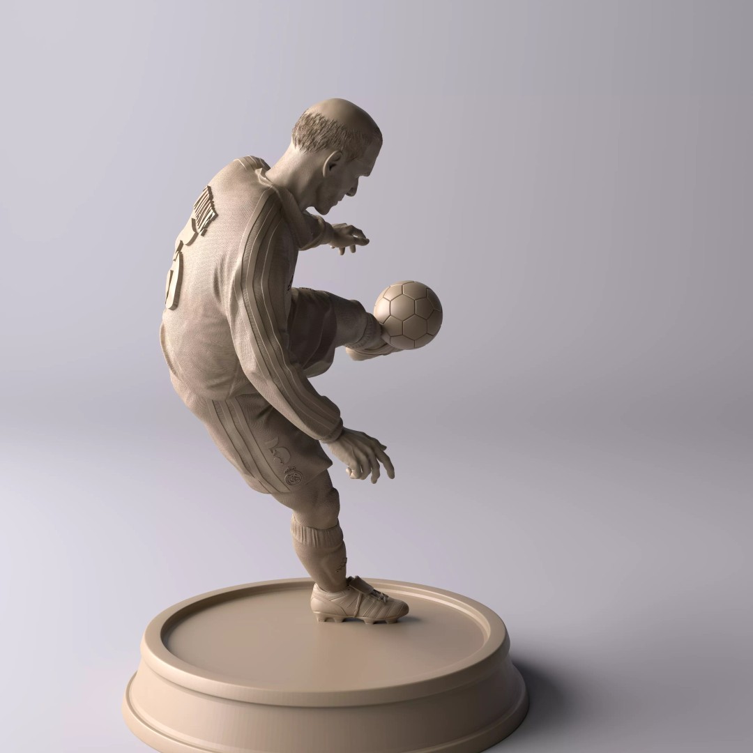 Zinedine Zidane 3D Model – Premium Collectible Statue for Printing - View 18