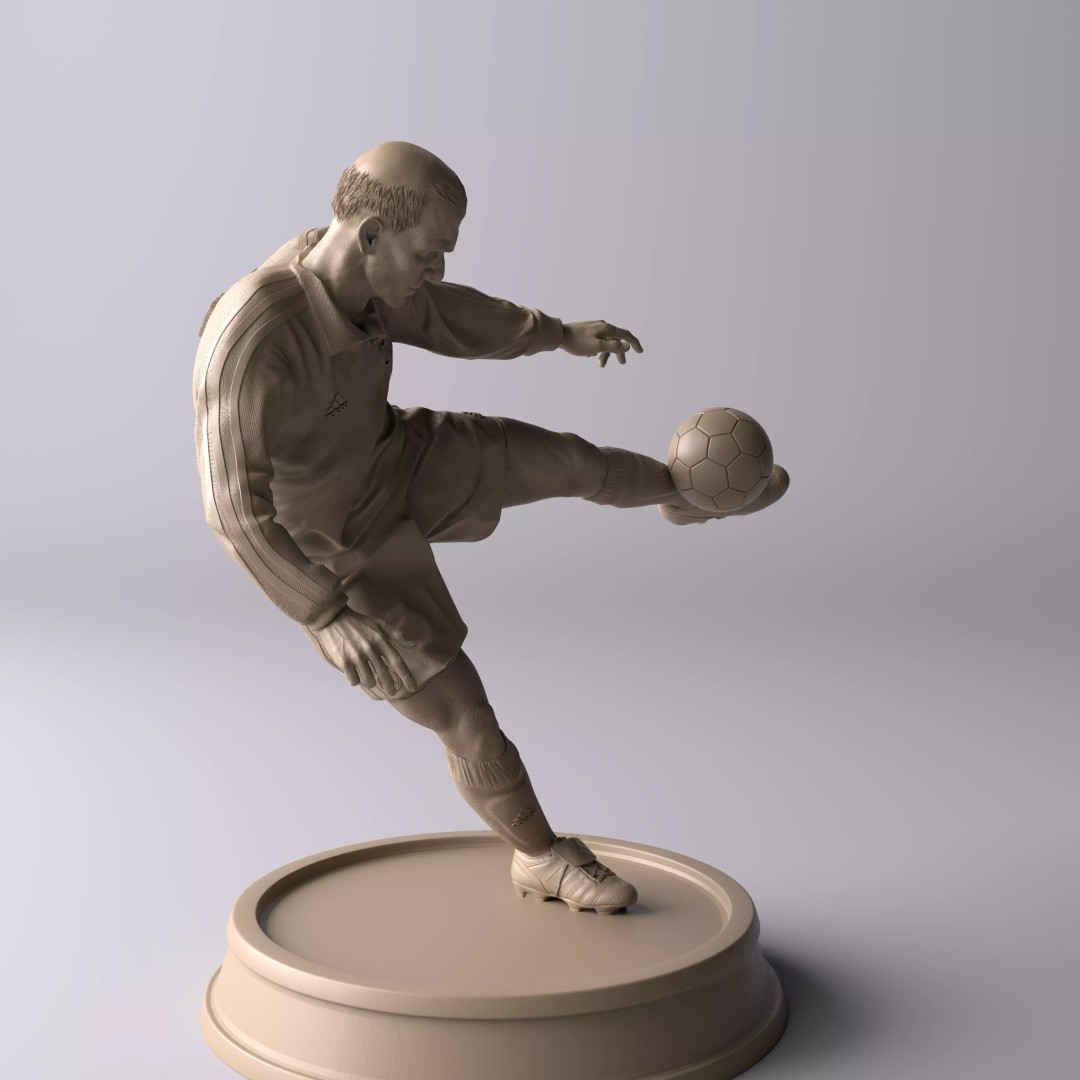 Zinedine Zidane 3D Model – Premium Collectible Statue for Printing - View 19
