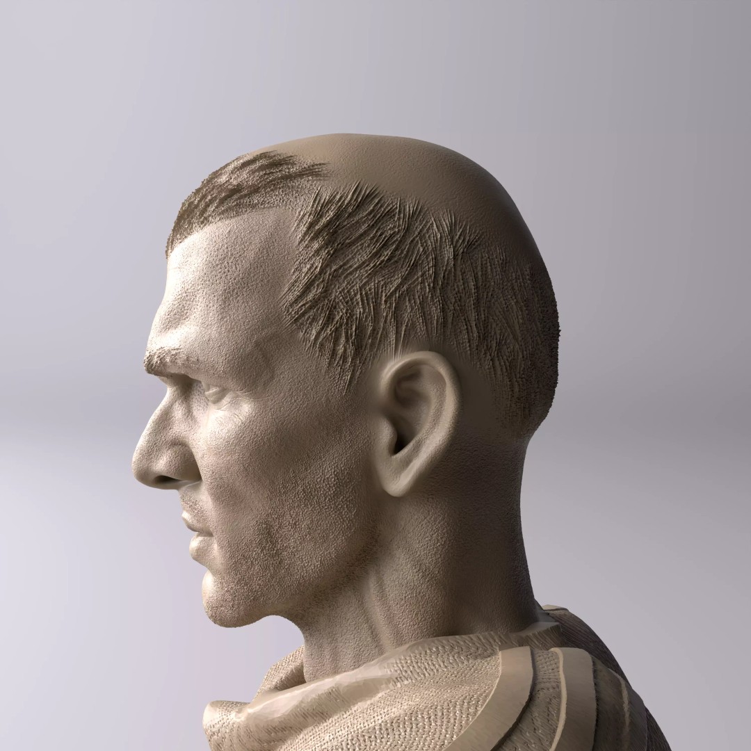 Zinedine Zidane 3D Model – Premium Collectible Statue for Printing - View 7