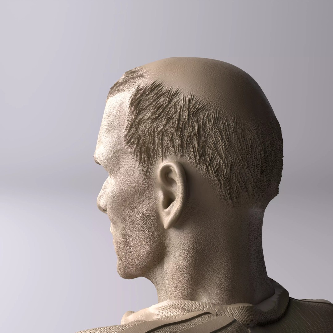 Zinedine Zidane 3D Model – Premium Collectible Statue for Printing - View 8