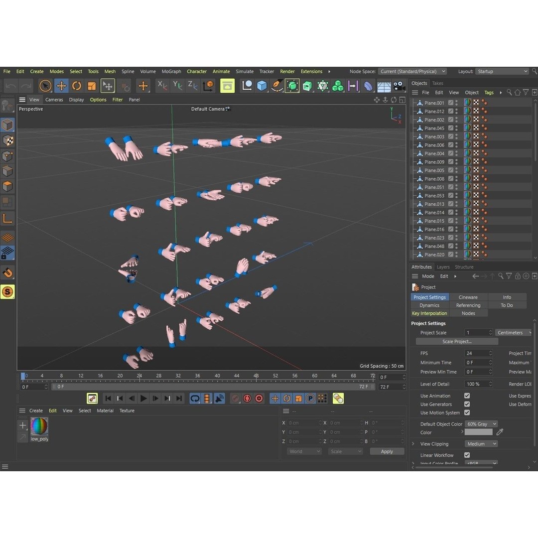 Cartoon Hands 3D Model – Low Poly Hand Poses for Games, FBX