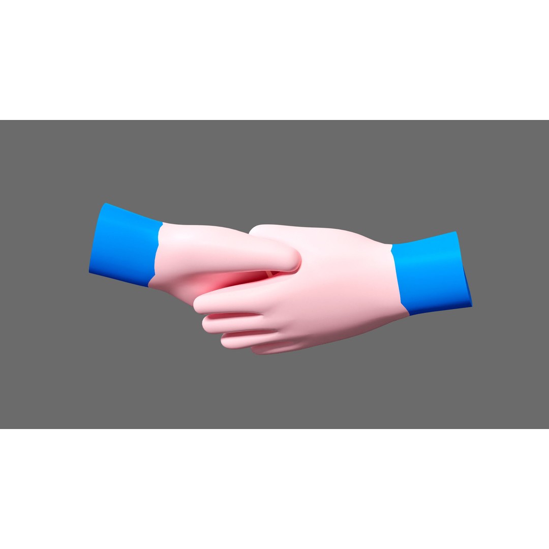 Cartoon Hands 3D Model – Low Poly Hand Poses for Games, FBX - View 27