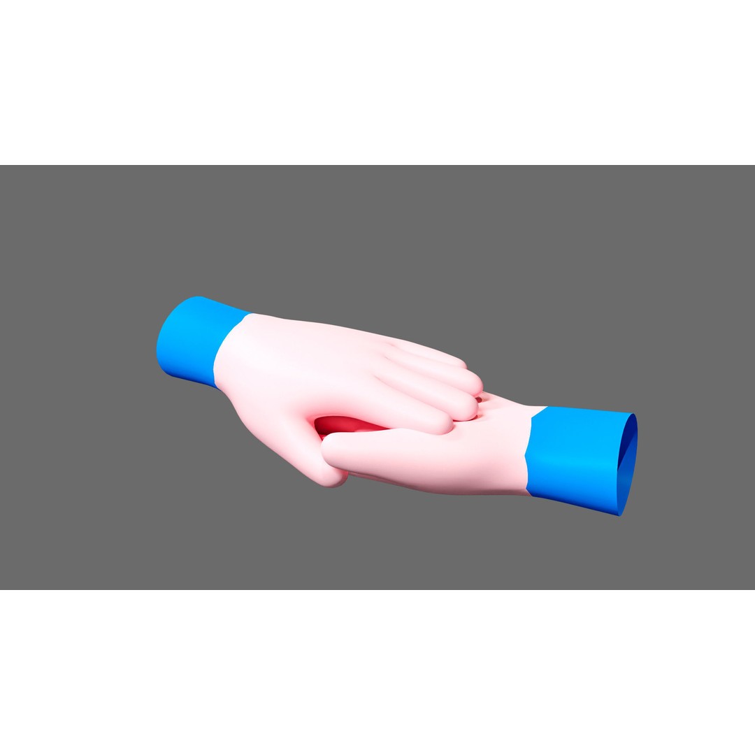 Cartoon Hands 3D Model – Low Poly Hand Poses for Games, FBX - View 5