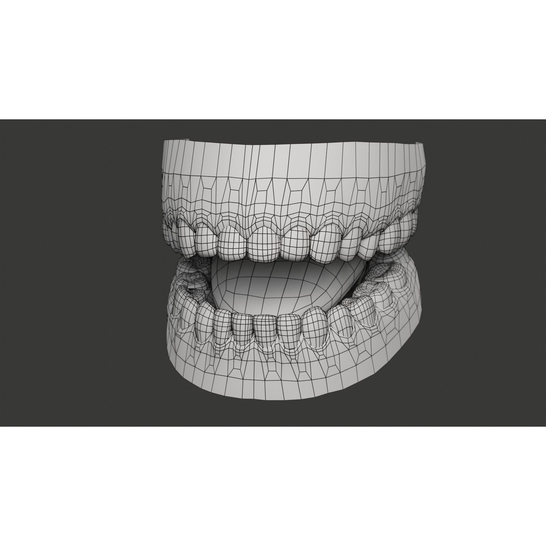 Human Teeth 3D Model – Low Poly Rigged Asset with PBR Textures - View 17