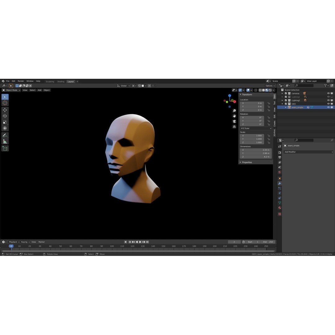 Asaro Heads Pack 3D Model – Anatomical Planes for Art Practice, Blender - View 18