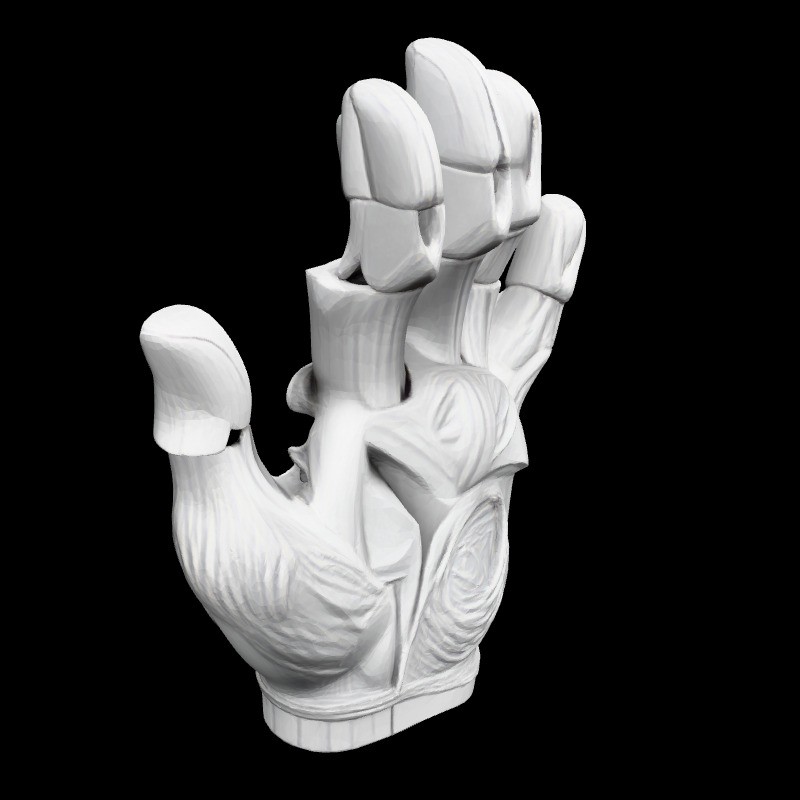 Stylized Robotic Hand 3D Model – Low Poly Game Asset, FBX, PBR - View 4