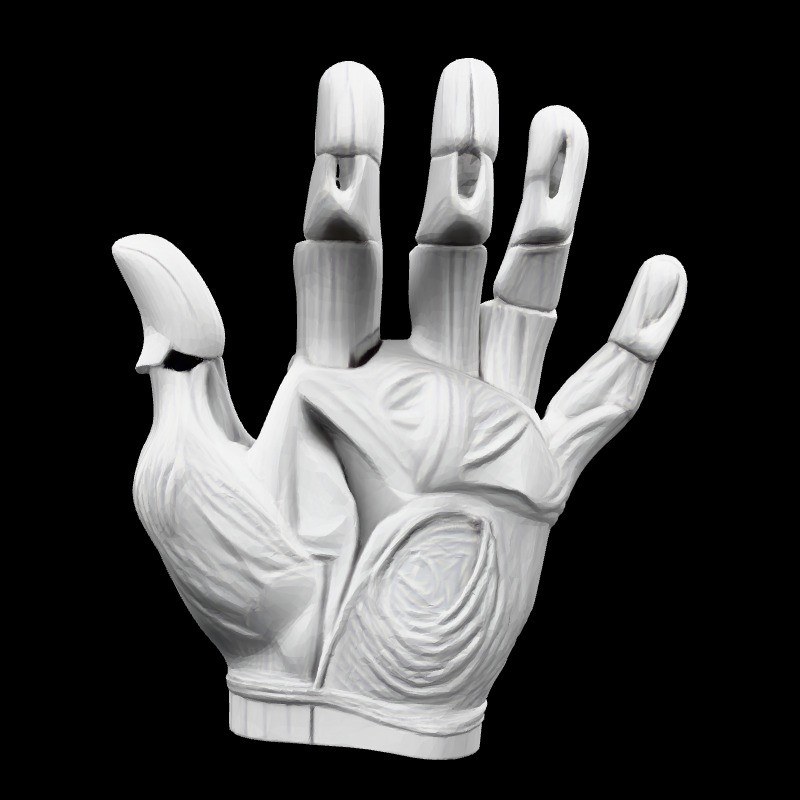 Stylized Robotic Hand 3D Model – Low Poly Game Asset, FBX, PBR - View 5