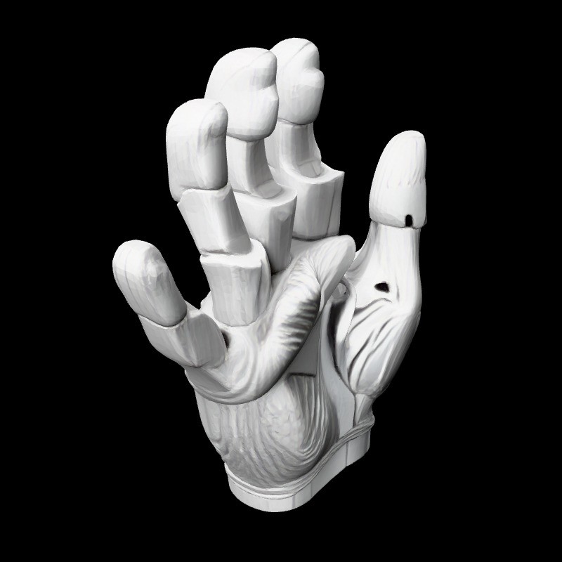 Stylized Robotic Hand 3D Model – Low Poly Game Asset, FBX, PBR - View 6