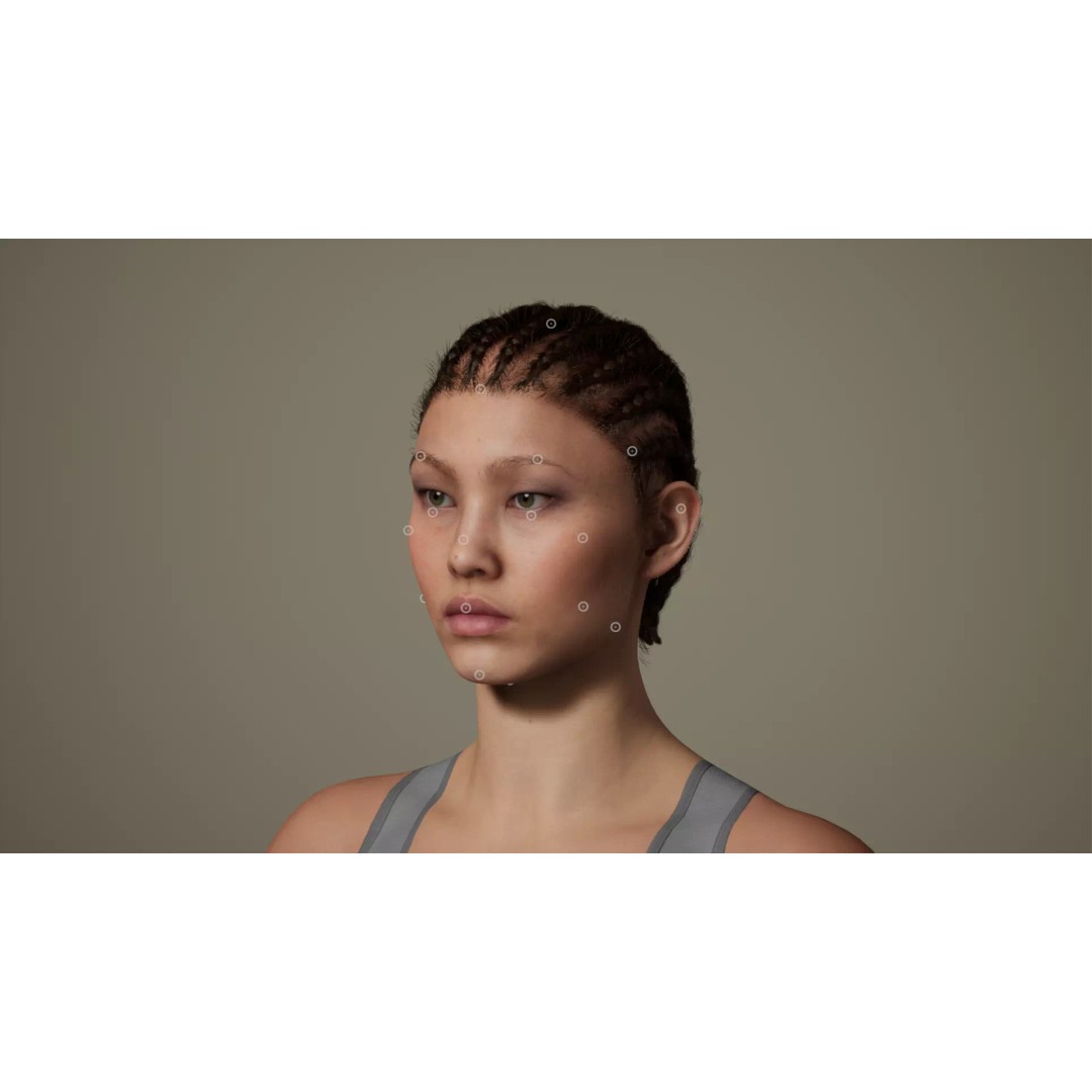 Cornrow Braids Groom 3D Model – Realistic Hair for MetaHuman & Unreal Engine - View 23