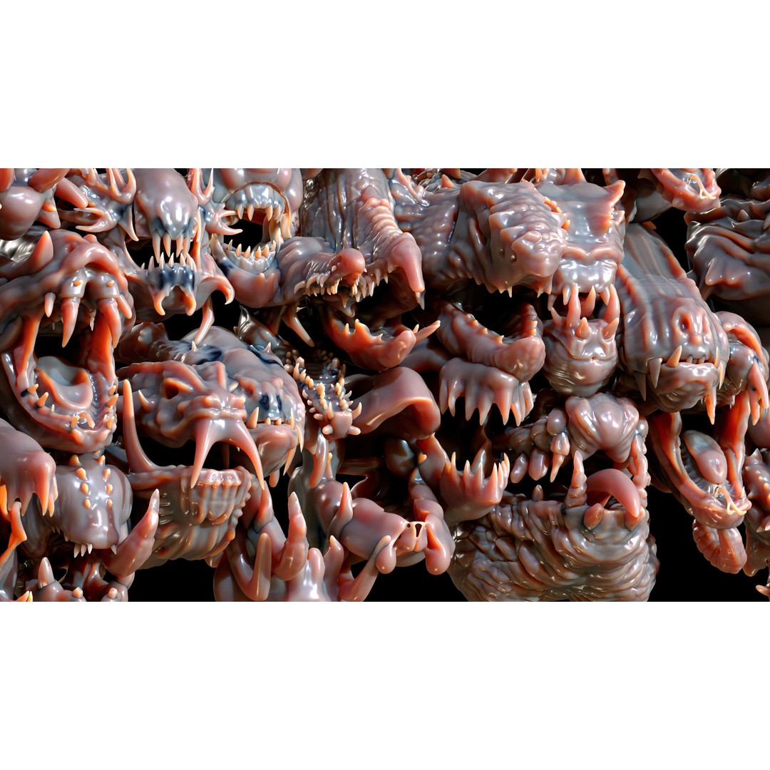 Dinosaur Head 3D Model – Character Anatomy Collection, FBX, OBJ