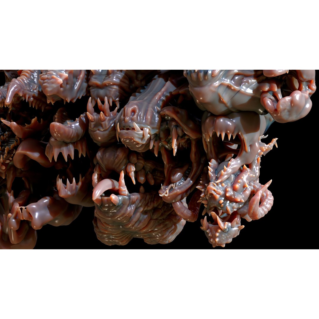Dinosaur Head 3D Model – Character Anatomy Collection, FBX, OBJ - View 15