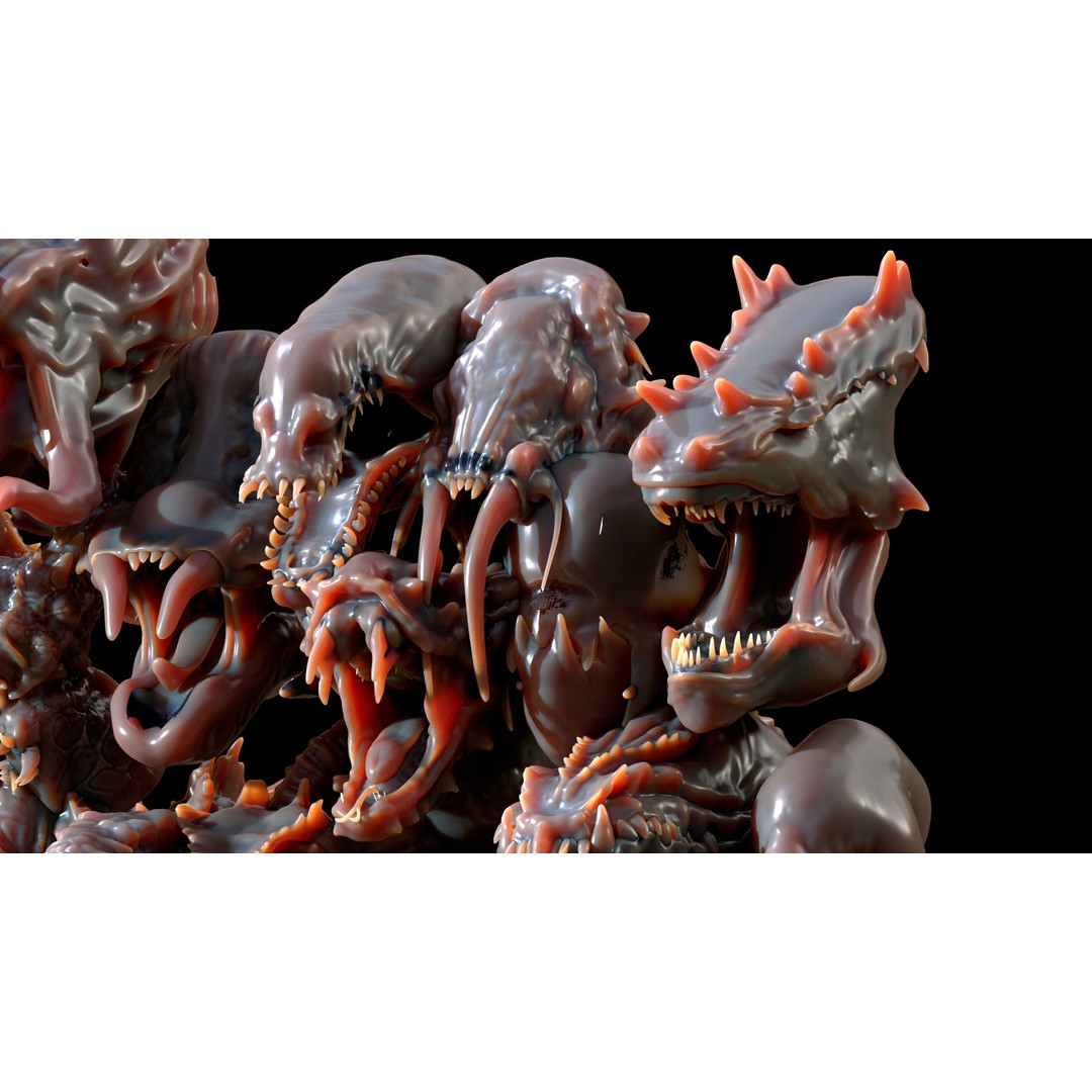 Dinosaur Head 3D Model – Character Anatomy Collection, FBX, OBJ - View 17