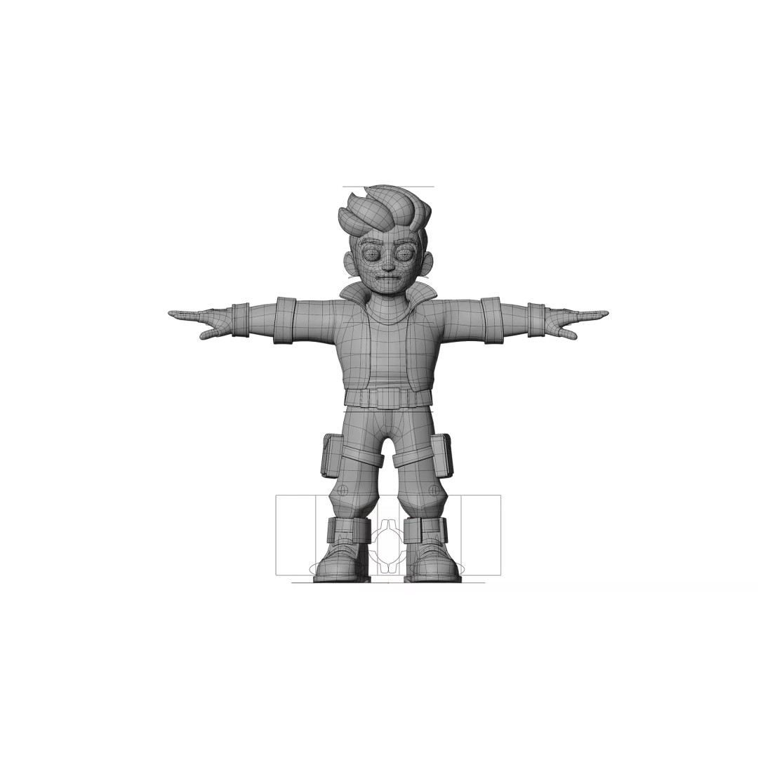 Stylized Adventure Boy 3D Model – Fully Rigged Game-Ready Character, FBX