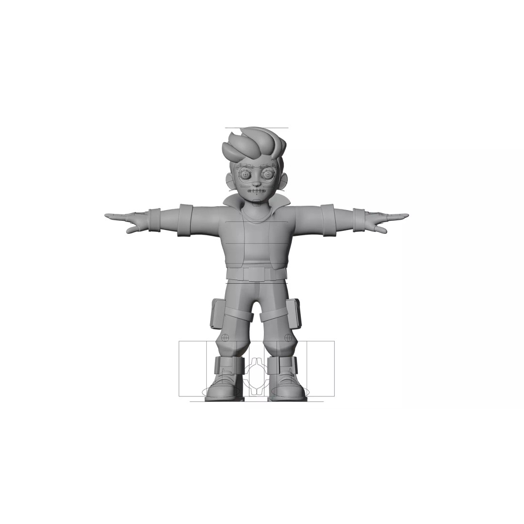 Stylized Adventure Boy 3D Model – Fully Rigged Game-Ready Character, FBX - View 5