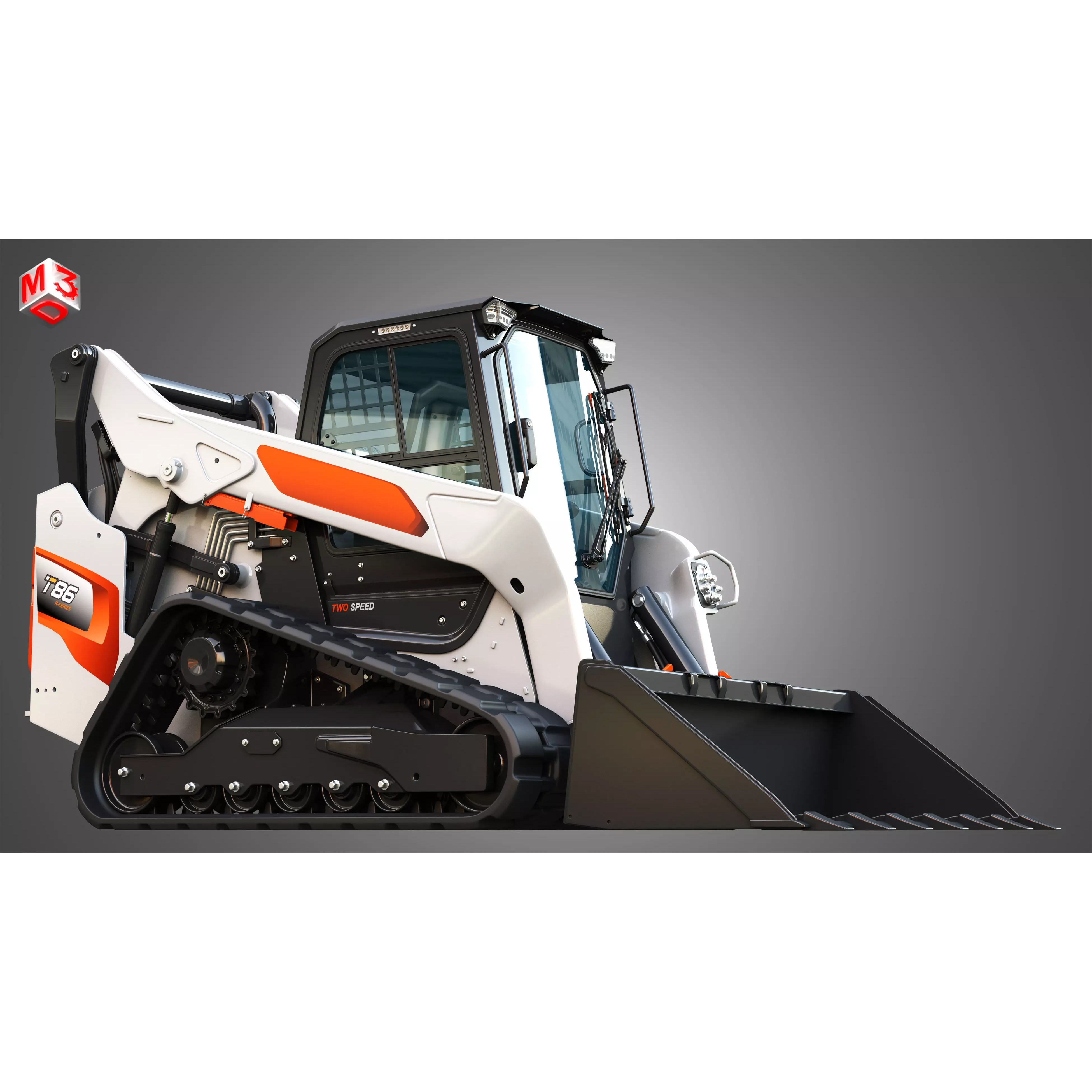 T86 Compact Track Loader - Game-Ready 3D Model - View 11