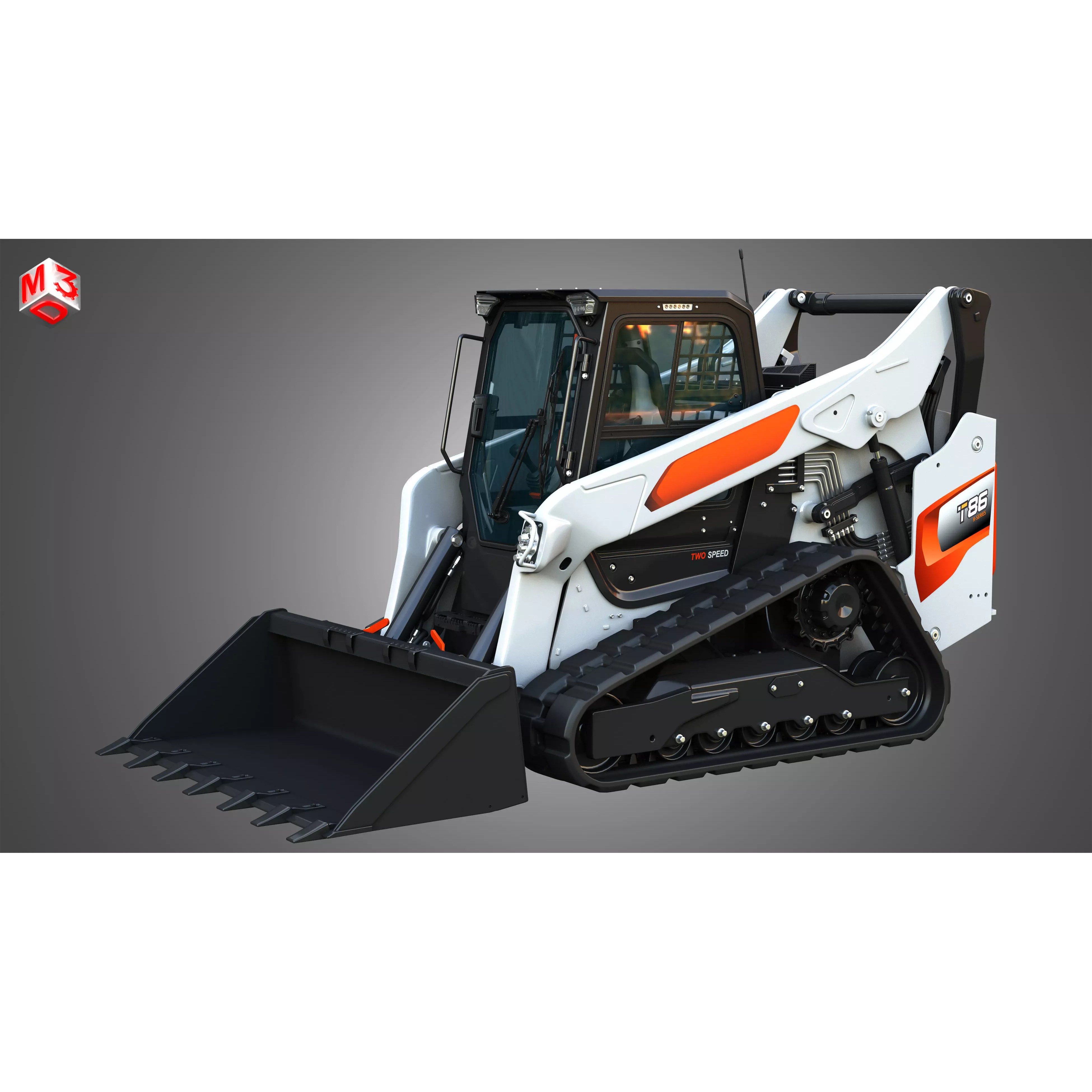 T86 Compact Track Loader - Game-Ready 3D Model - View 17