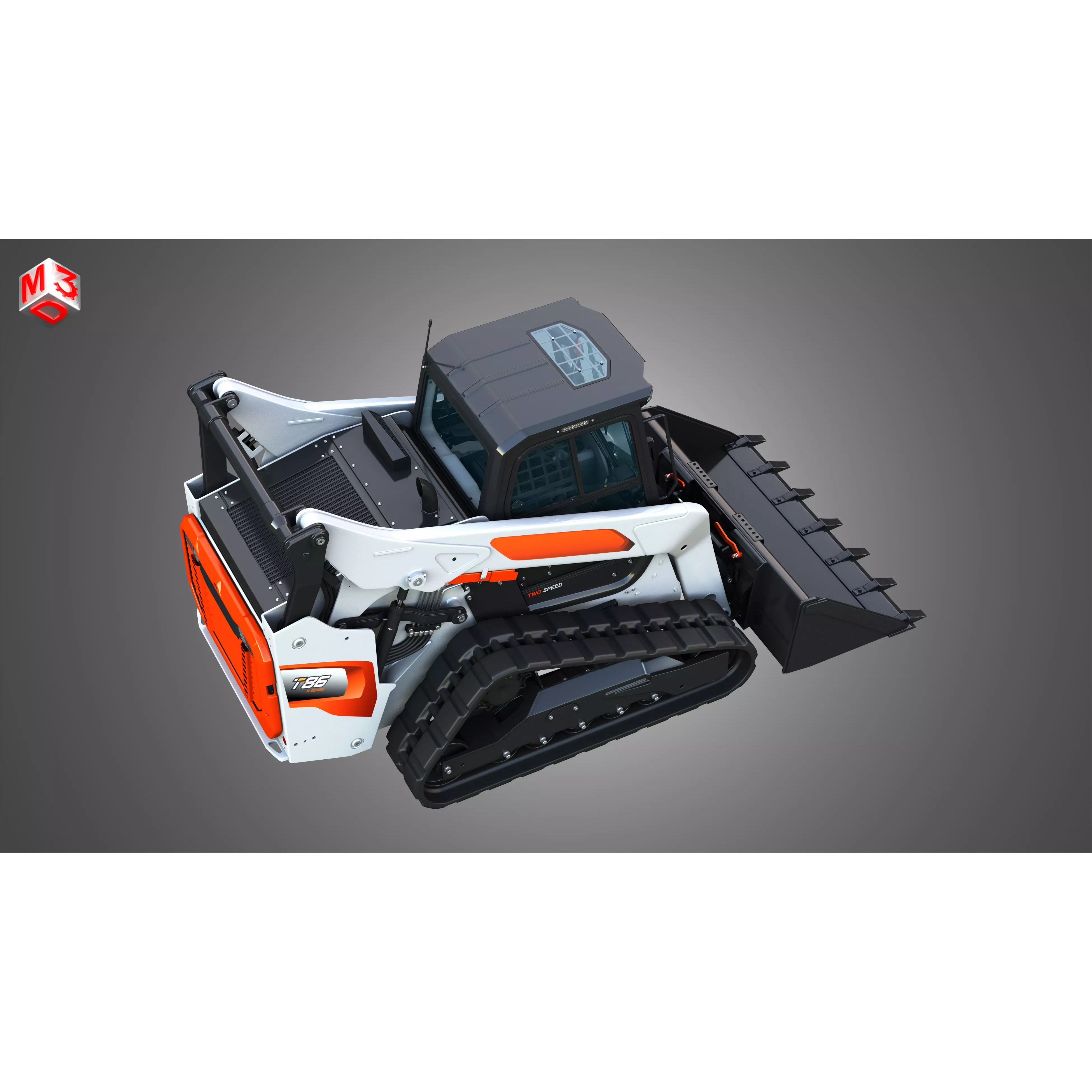 T86 Compact Track Loader - Game-Ready 3D Model - View 22