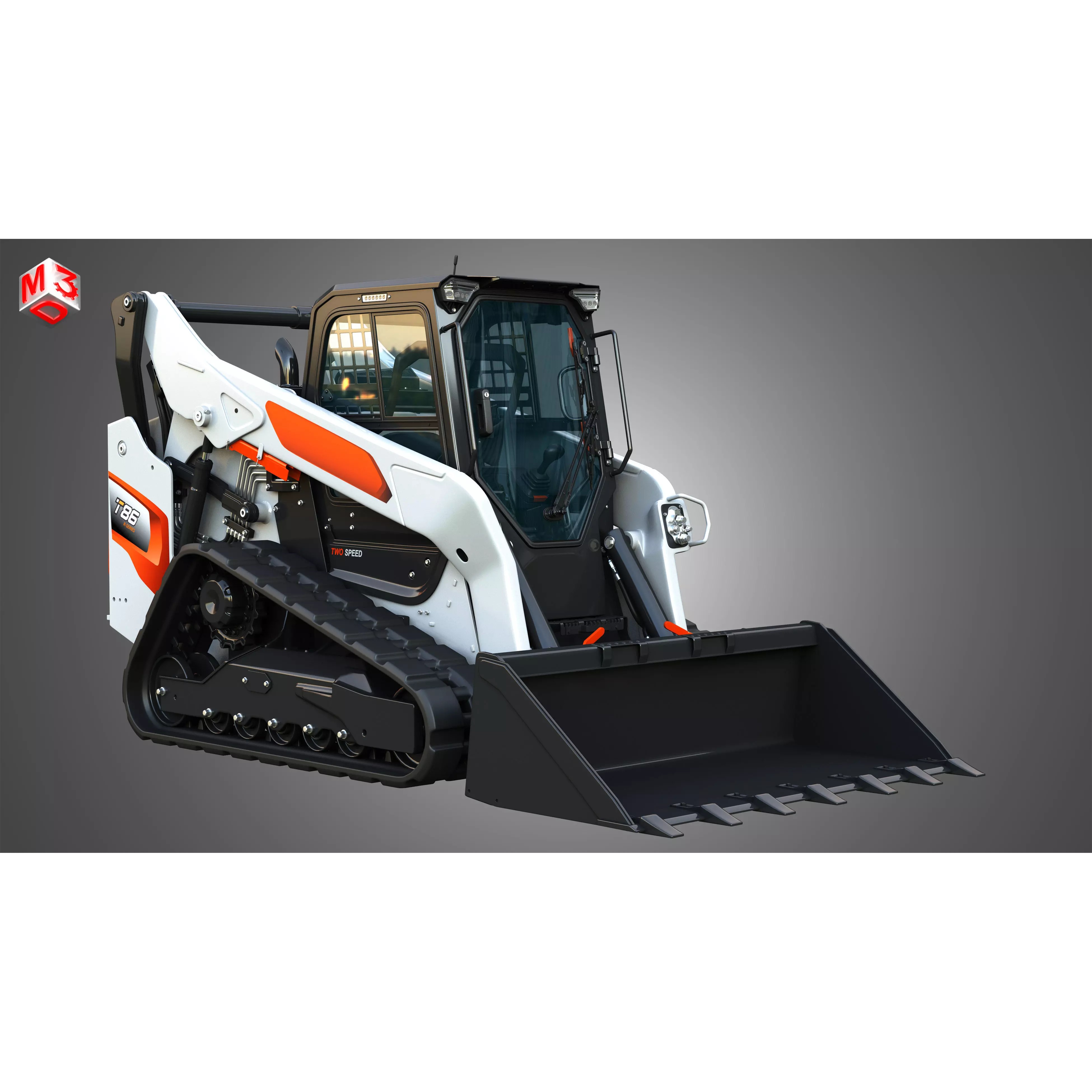 T86 Compact Track Loader - Game-Ready 3D Model - View 5