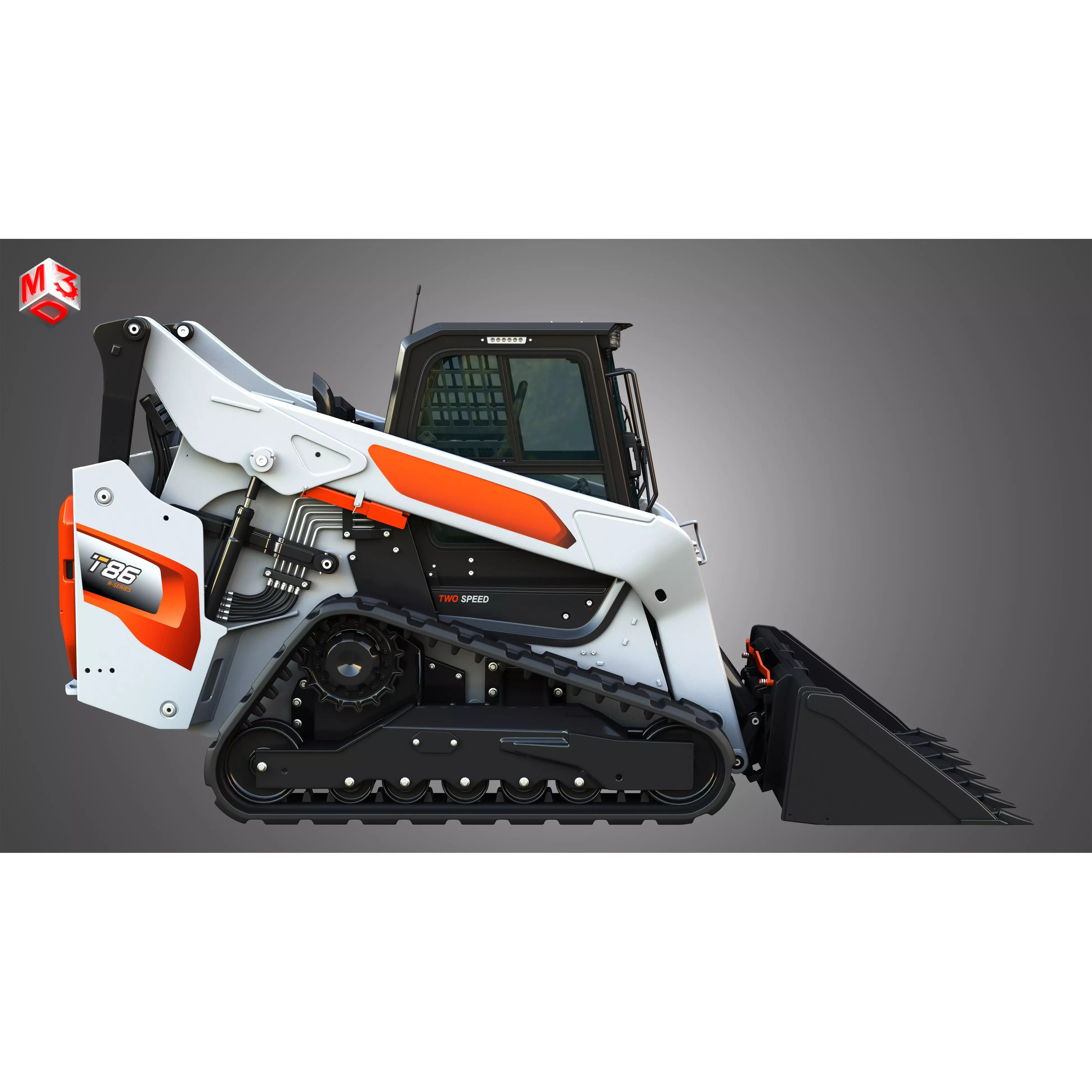 T86 Compact Track Loader - Game-Ready 3D Model - View 8