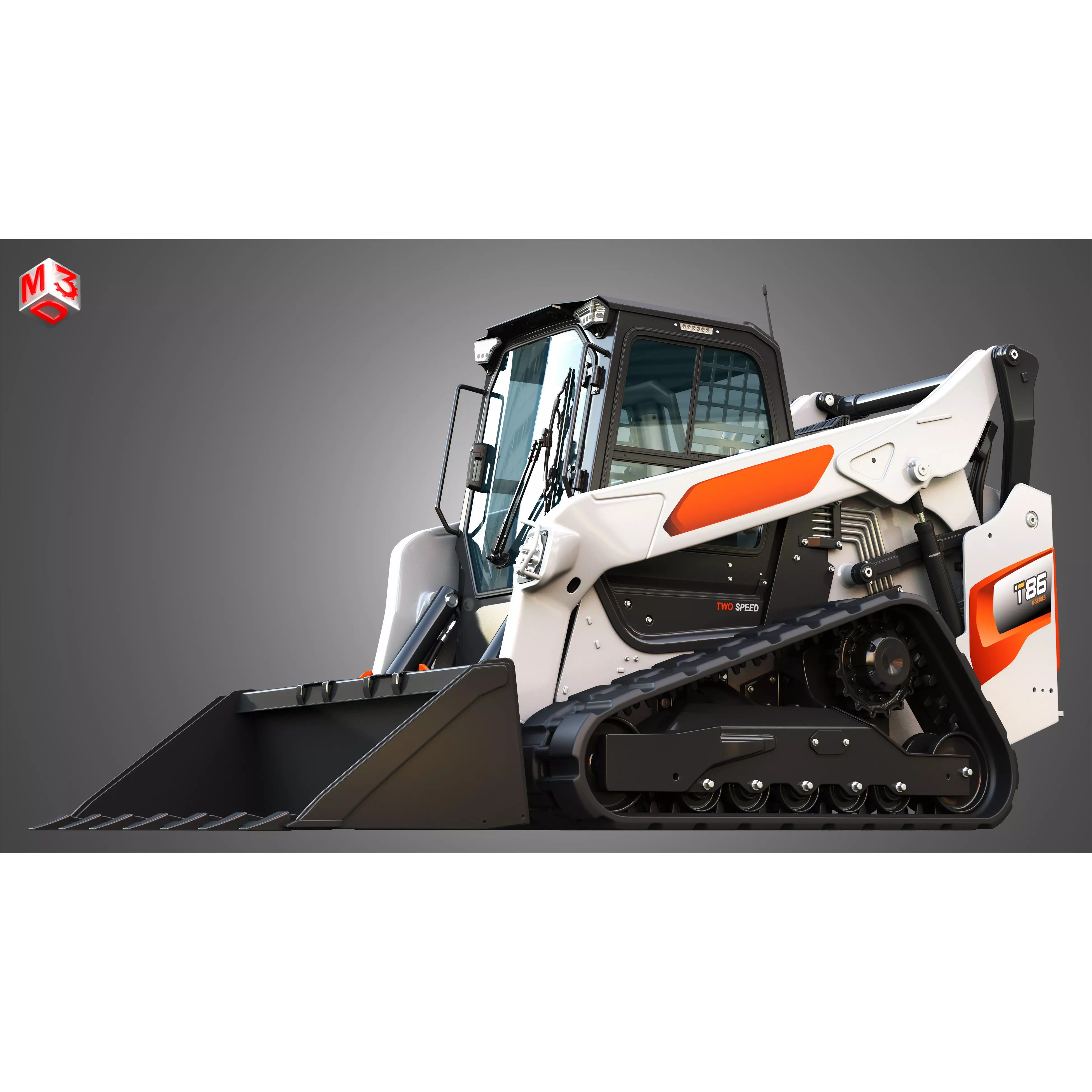 T86 Compact Track Loader - Game-Ready 3D Model - View 9