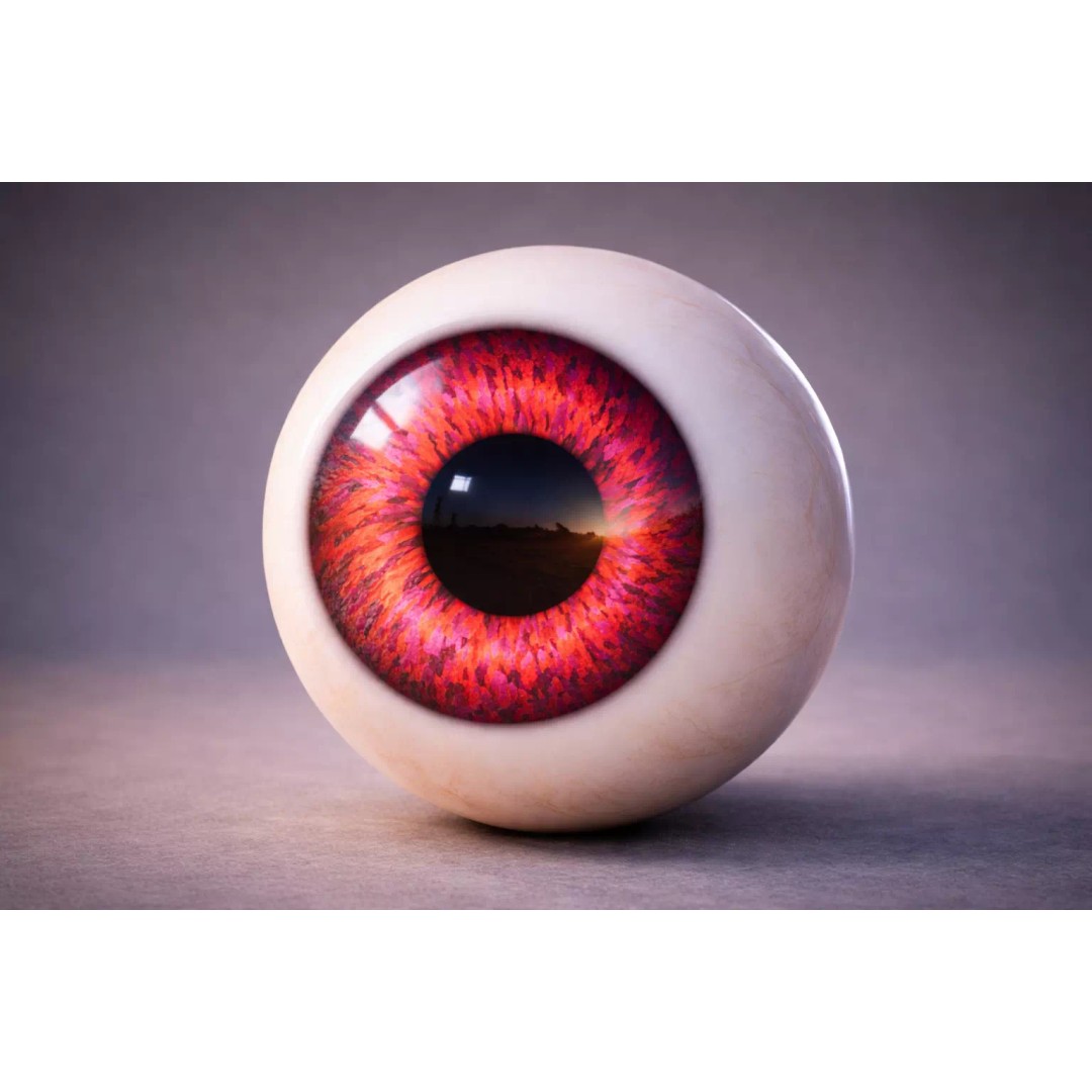 Purple Eye 3D Model – Procedural High-Detail Shader, FBX - View 17