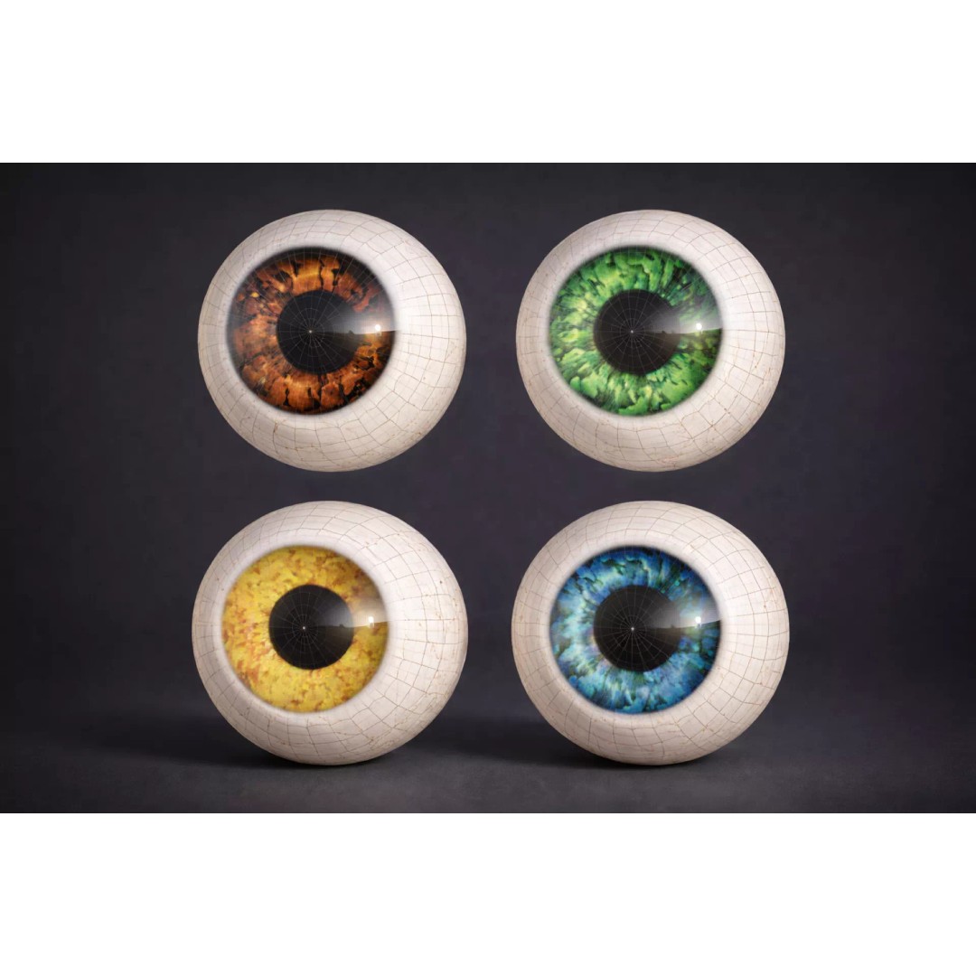 Purple Eye 3D Model – Procedural High-Detail Shader, FBX - View 6