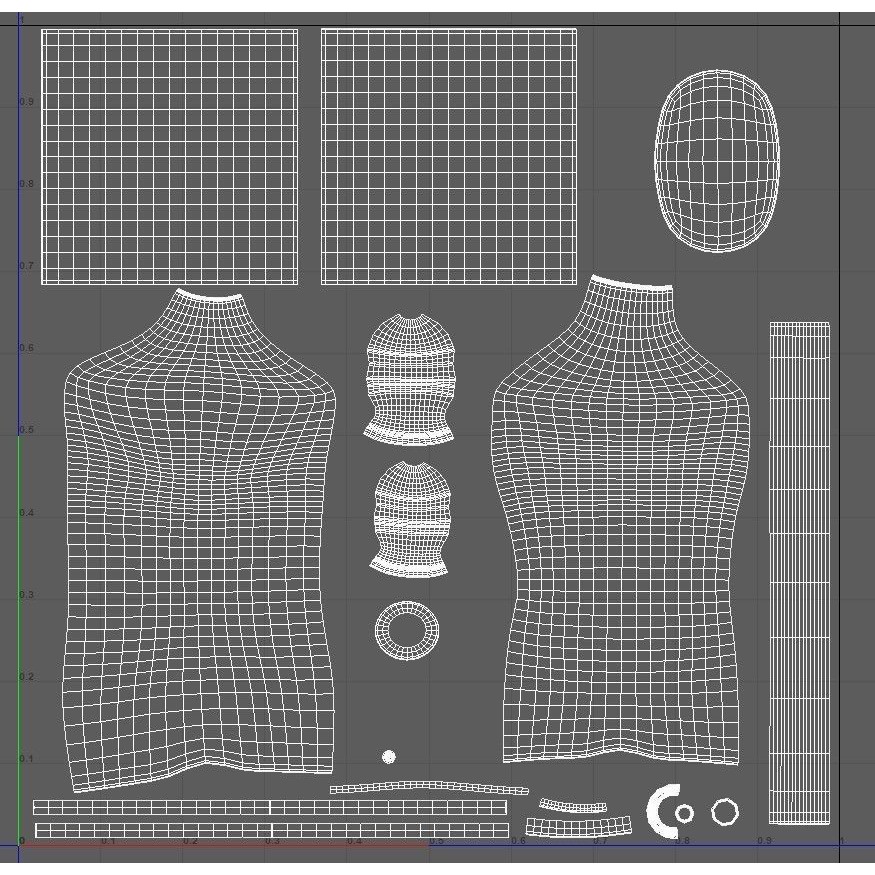 Tailors Dummy 3D Model – Low Poly PBR Mannequin, FBX, OBJ